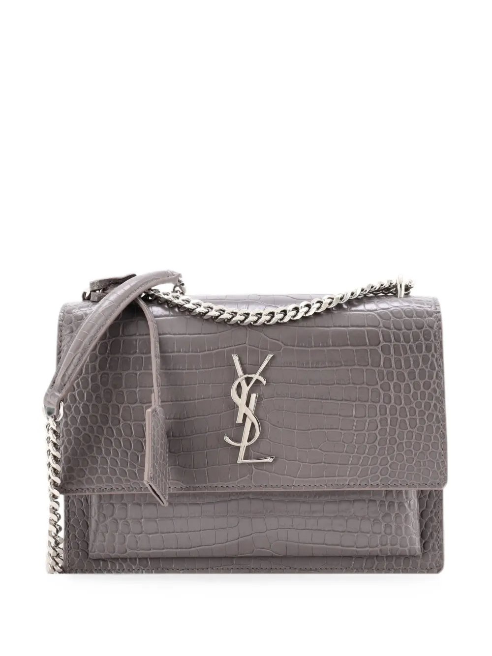 Sunset Crocodile Embossed Leather Medium crossbody bag