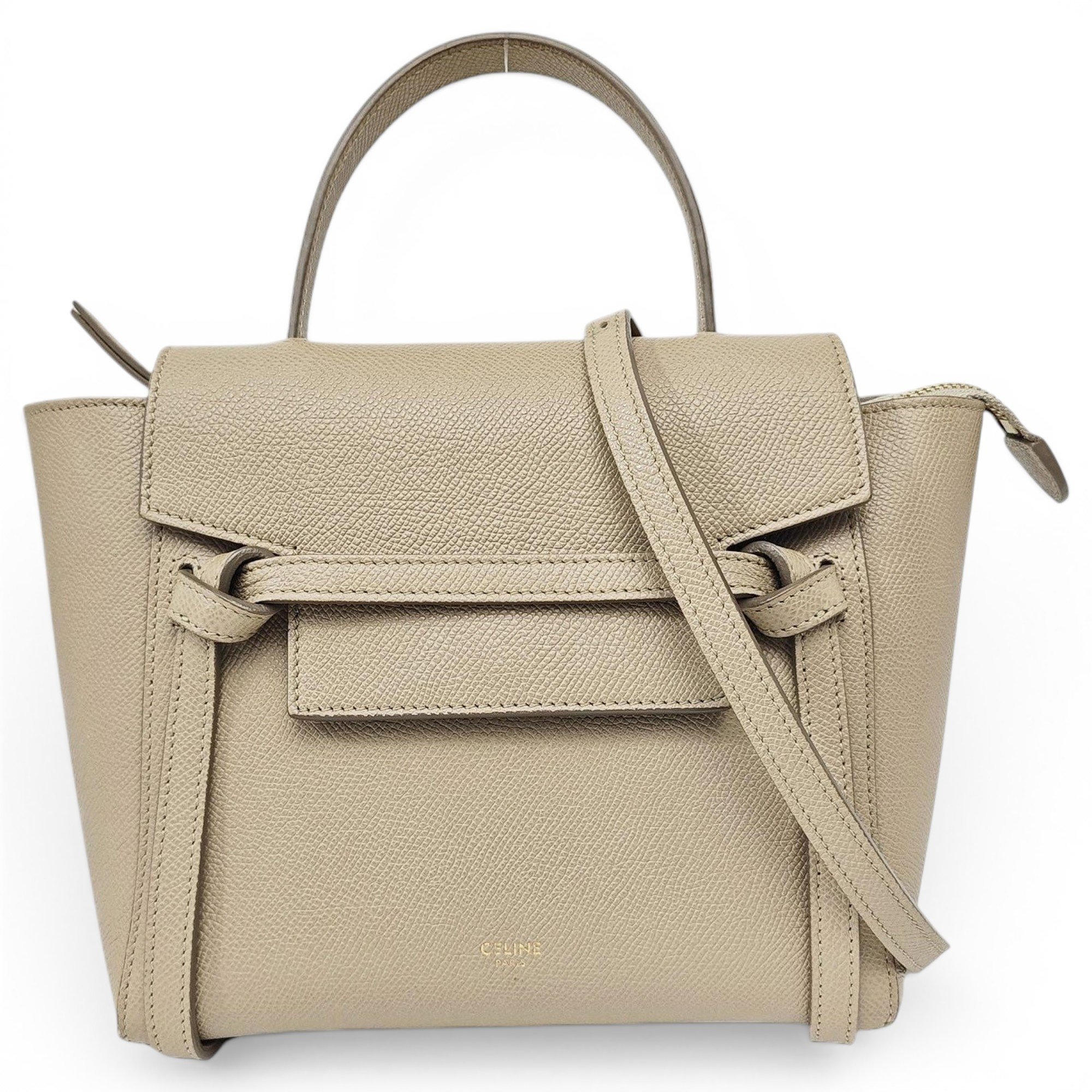 Belt leather handbag