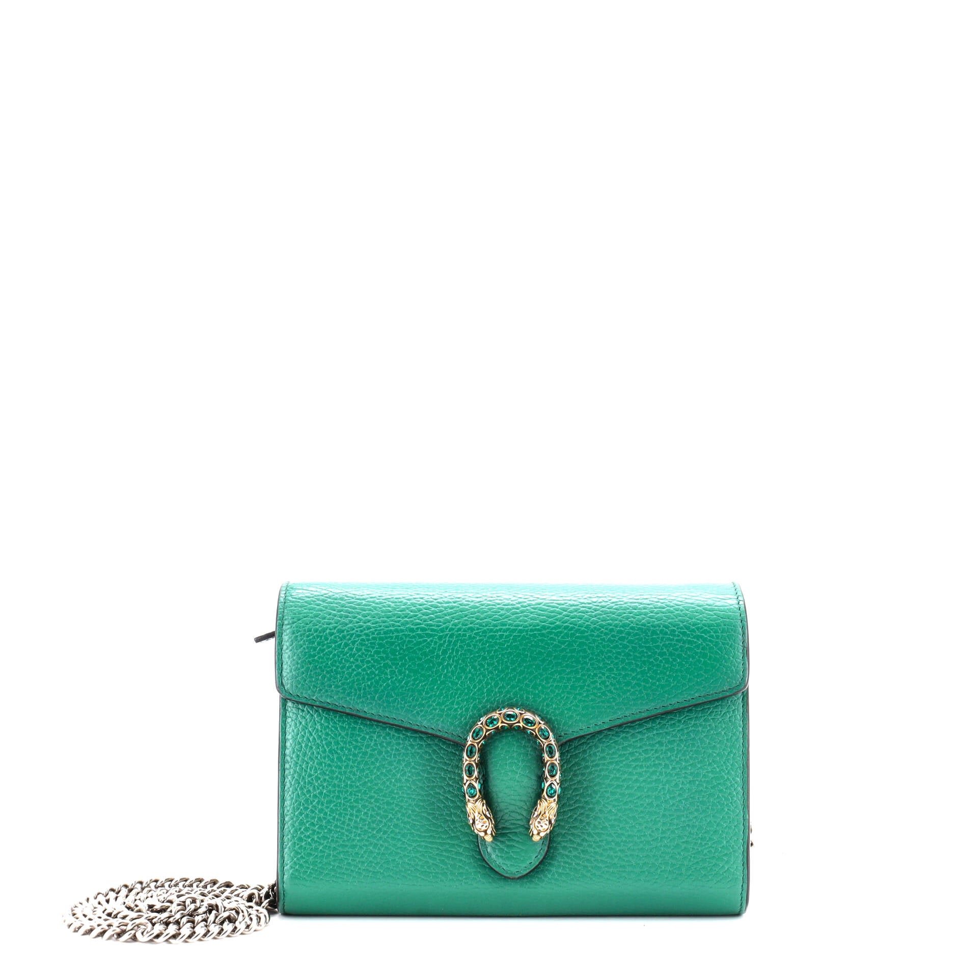 Dionysus Chain Wallet Leather with Embellished Detail Small