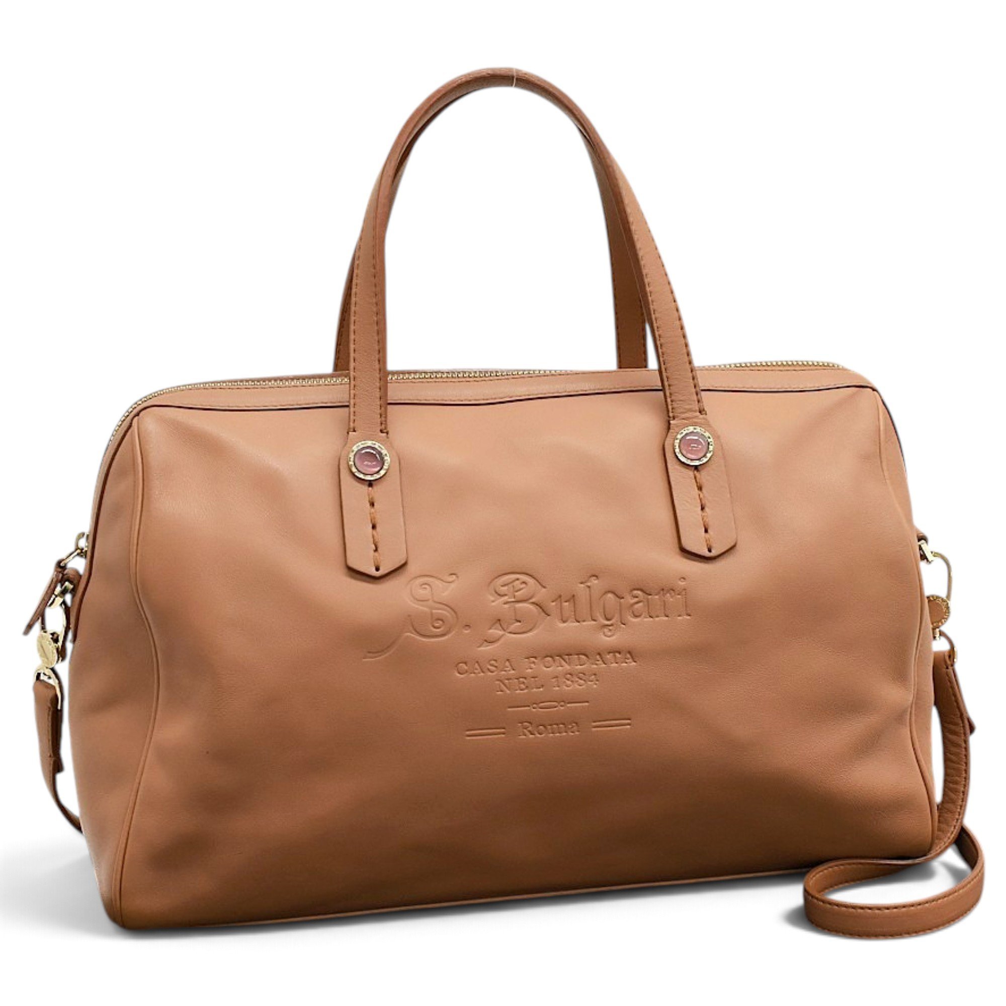 Leather bowling bag