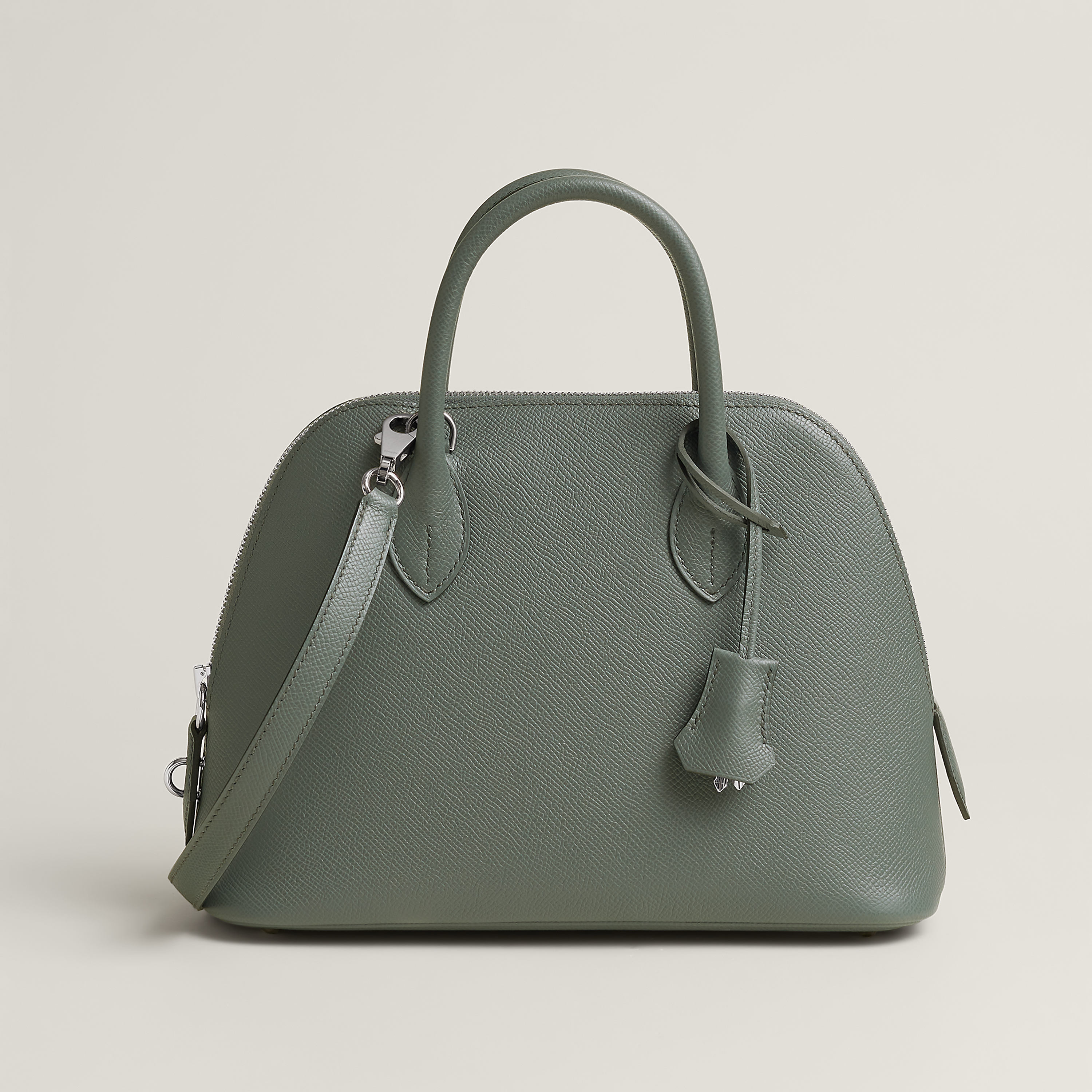 Hermès Bolide 1923 25 25 cm calfskin Vert Amande