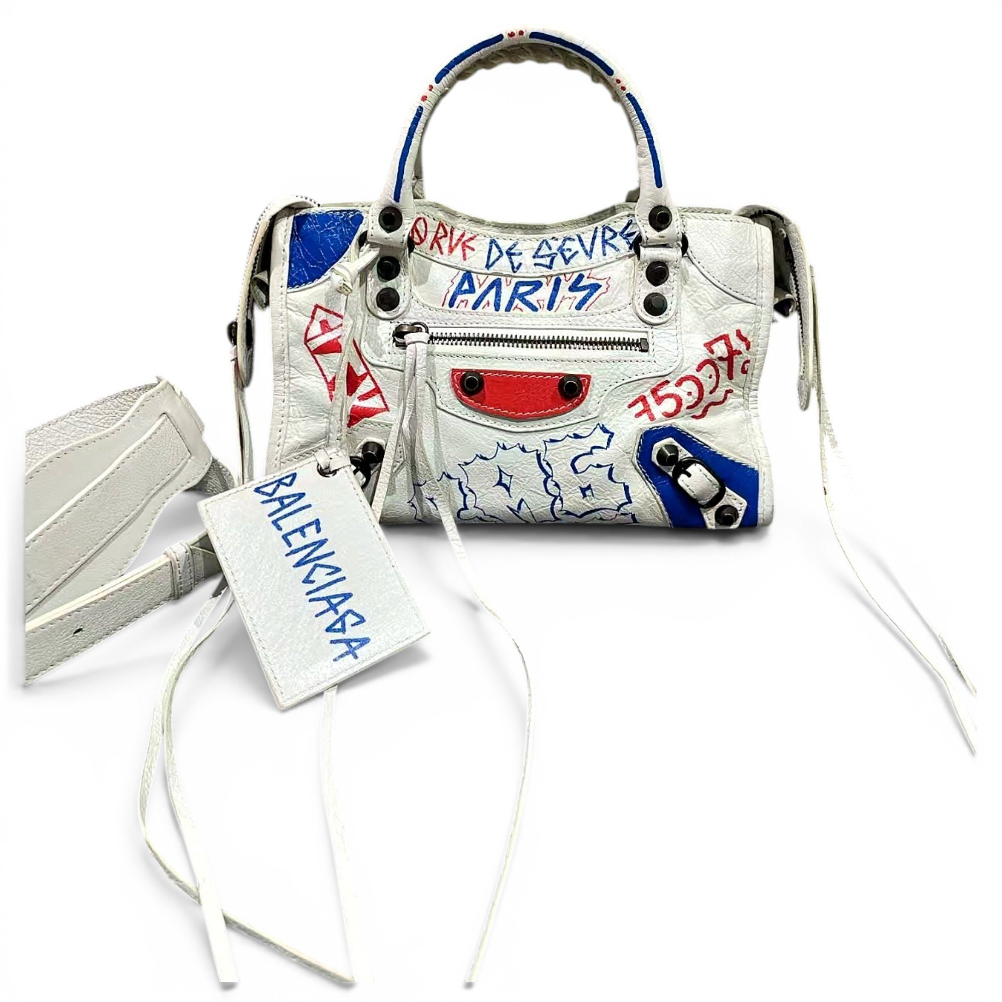 City leather handbag