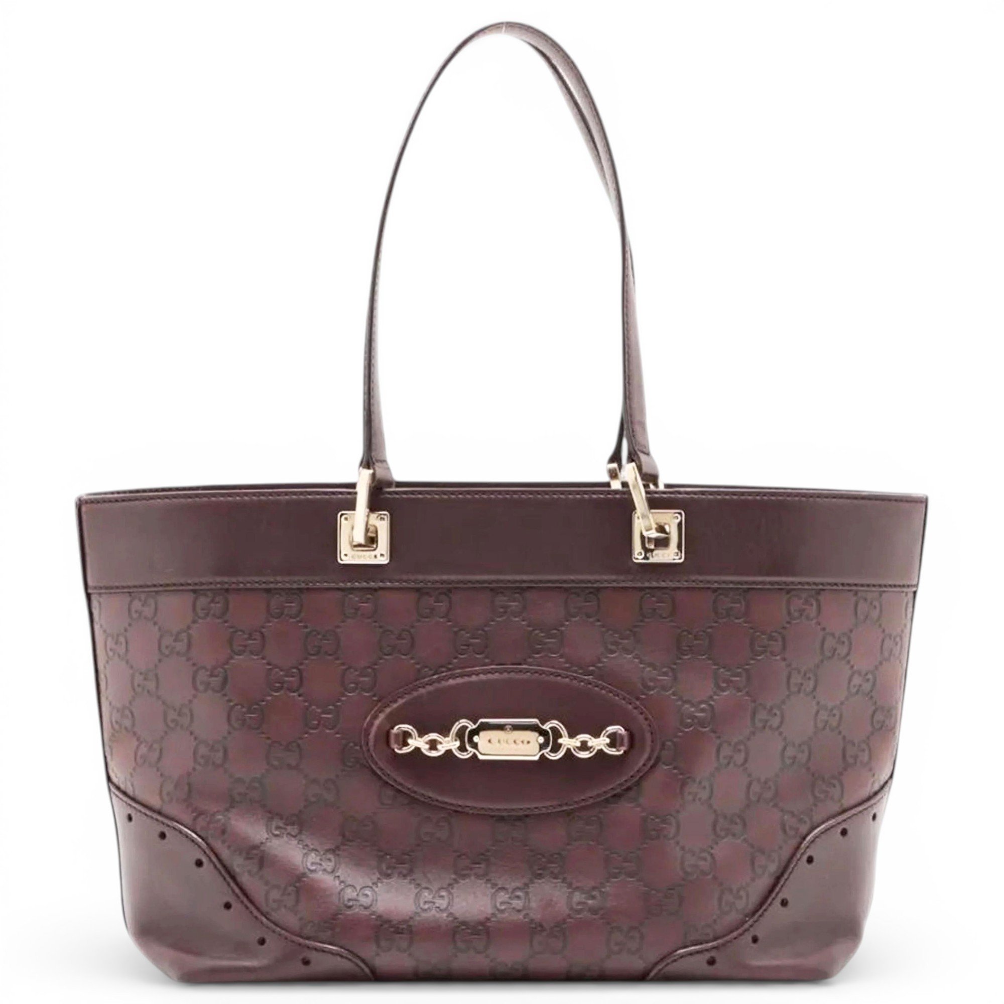 Gucci B leather handbag