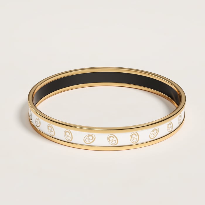 Orfèvre Jaune or Blanc Funny Ice Cream Bangle
