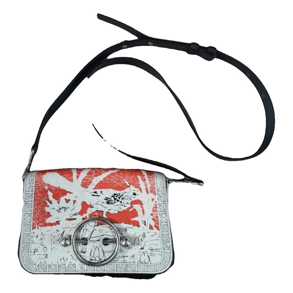 Disc leather crossbody bag