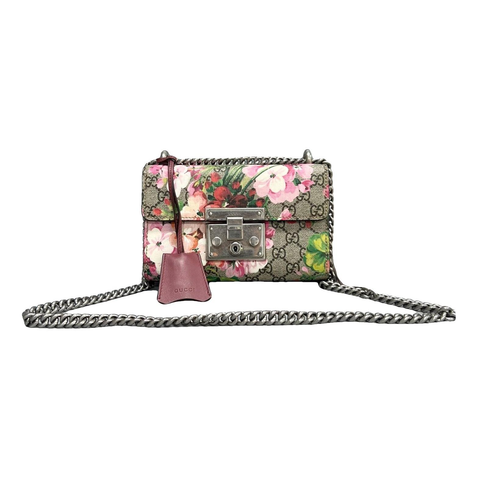 Padlock leather handbag