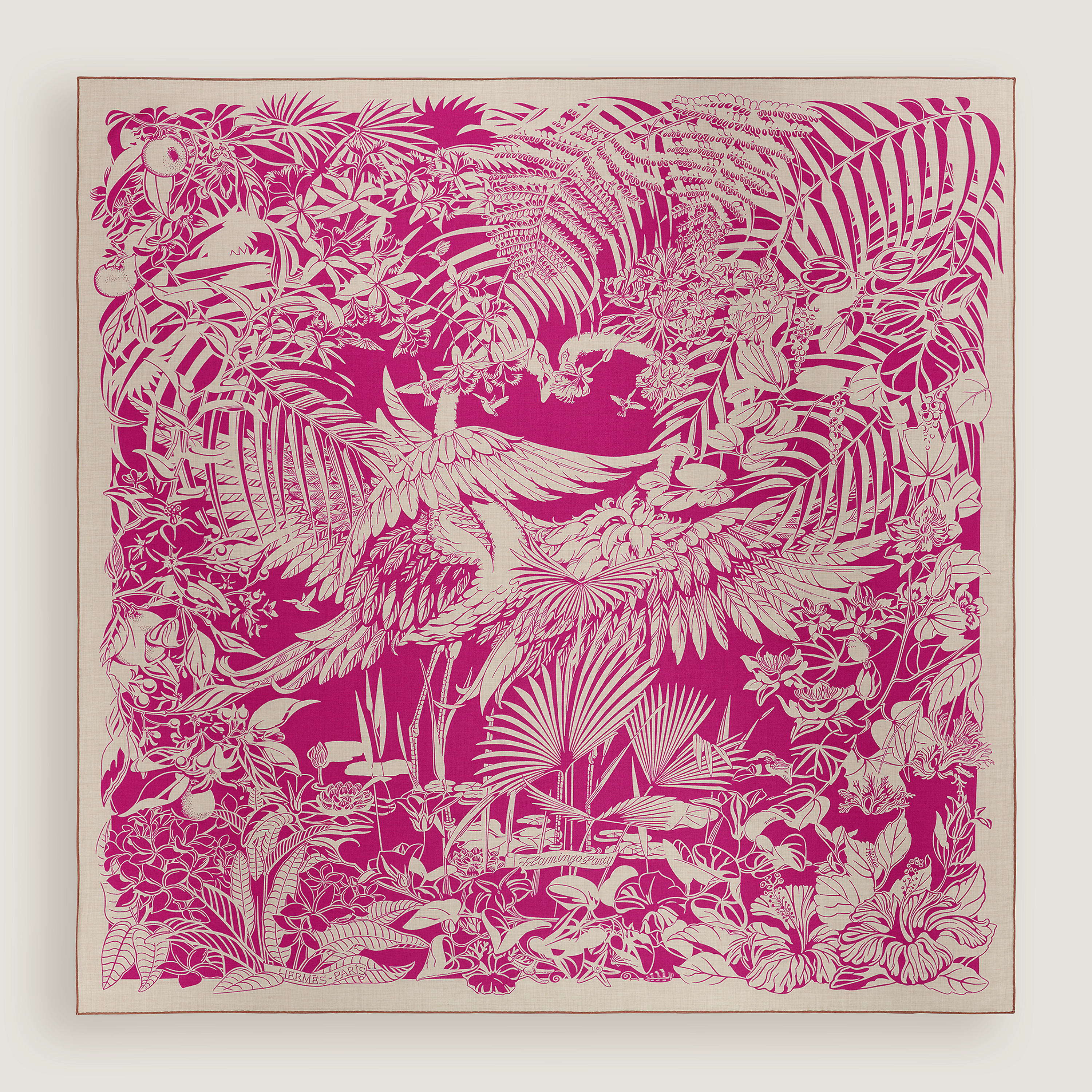 Flamingo Party Tattoo shawl 140