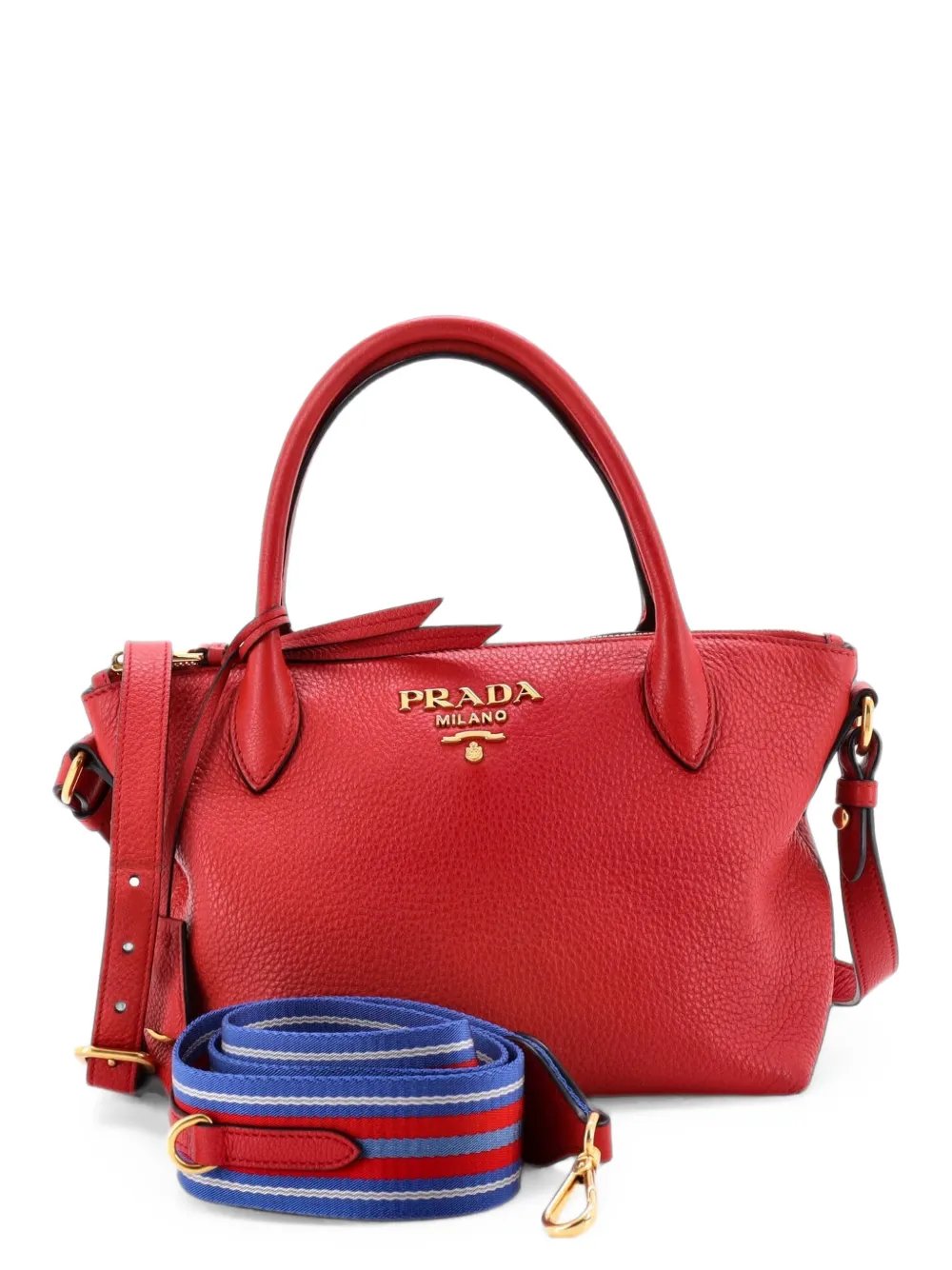 Dual Strap Zip Vitello Daino Mini tote bag