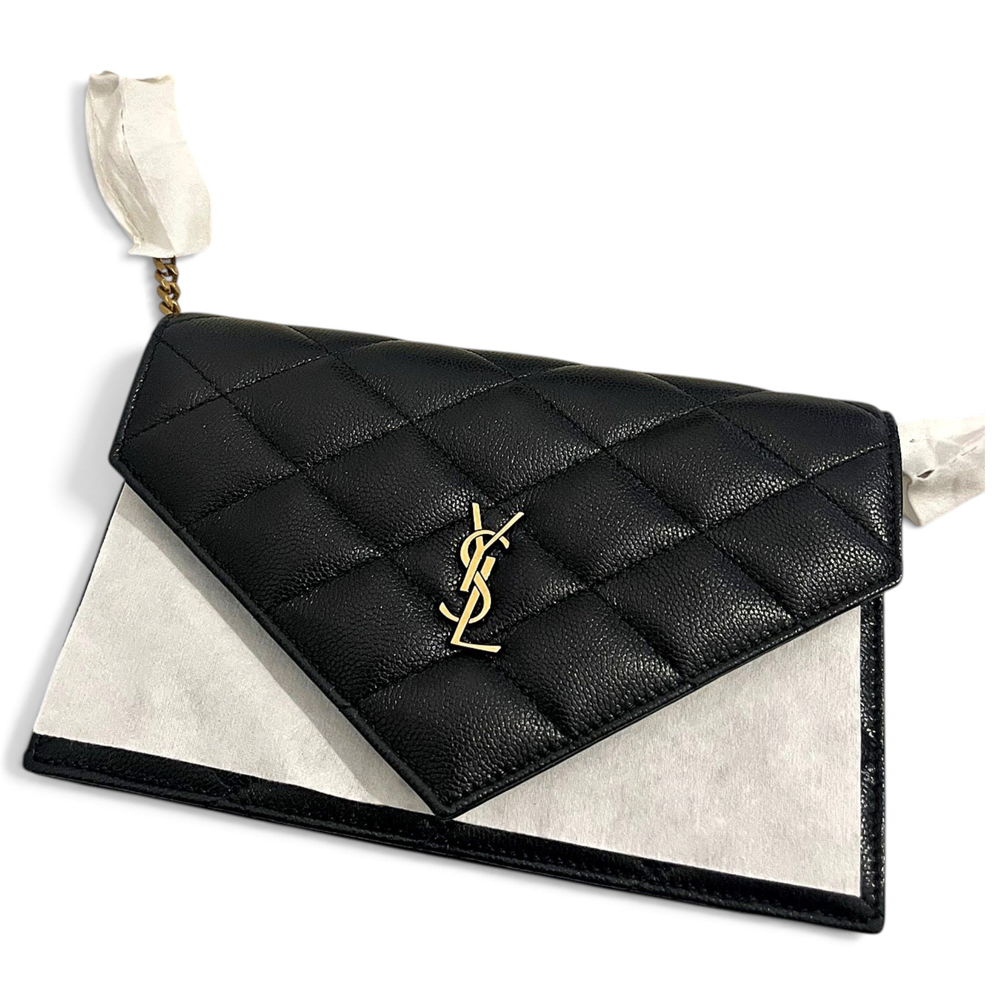 Leather clutch bag
