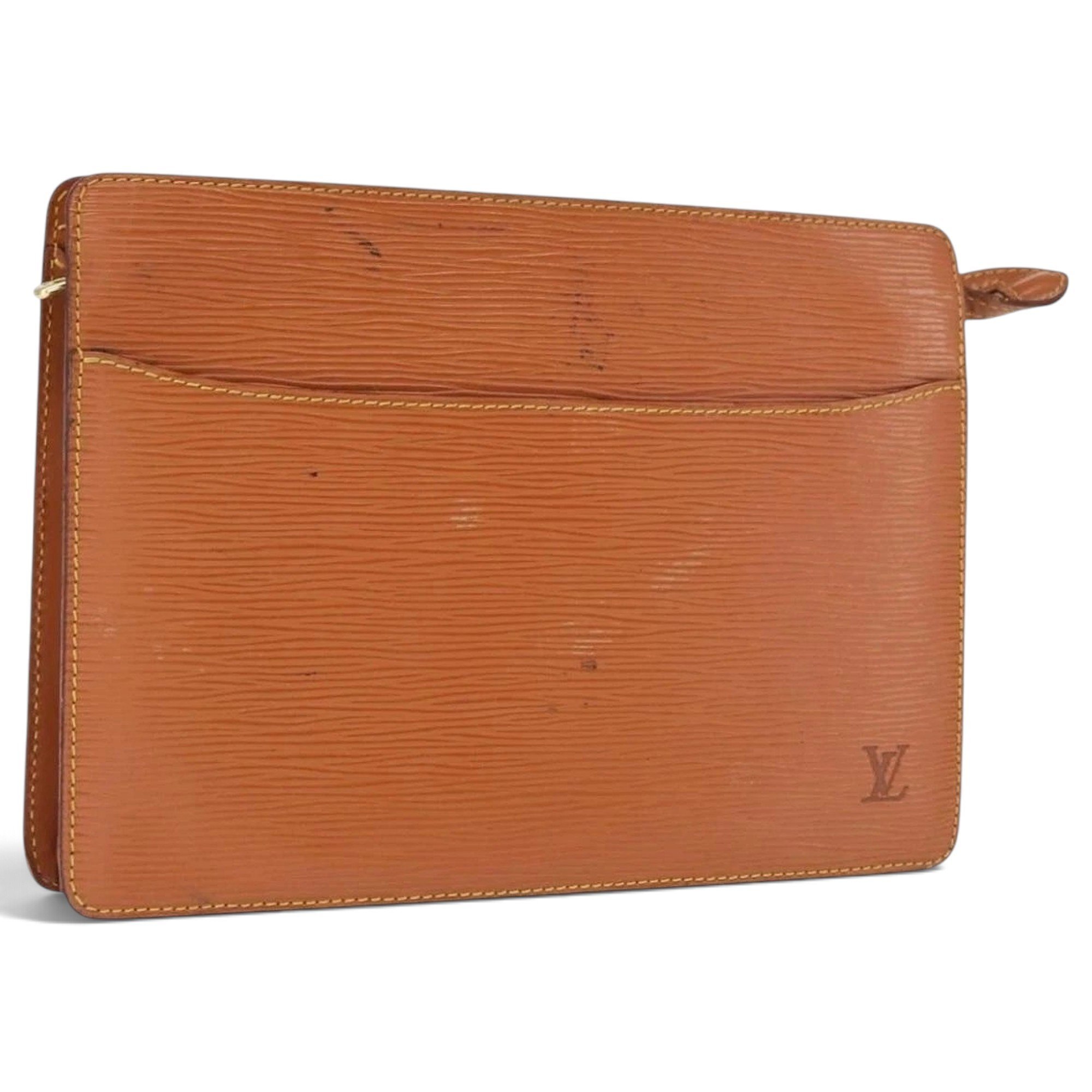 Leather clutch bag