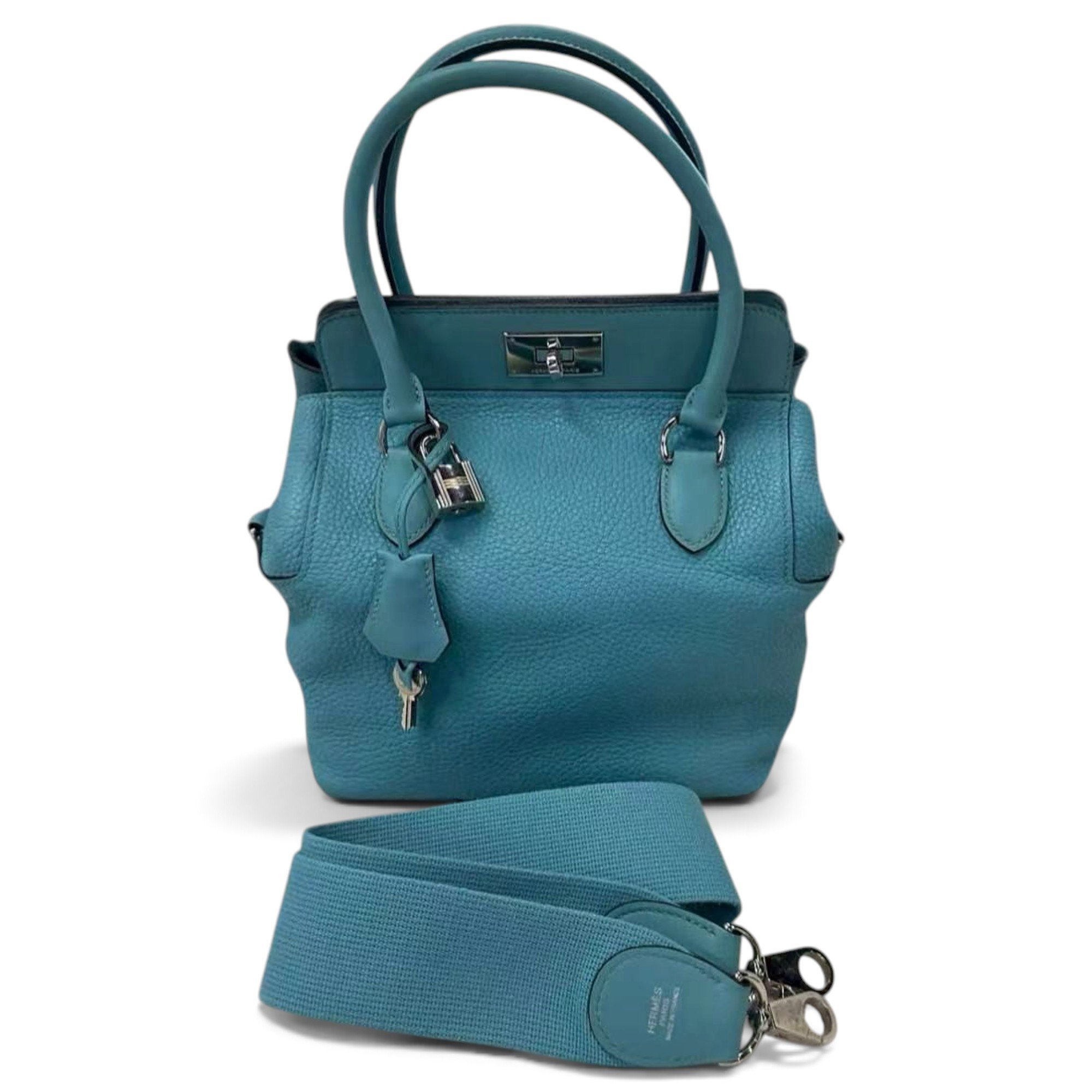 Toolbox leather handbag