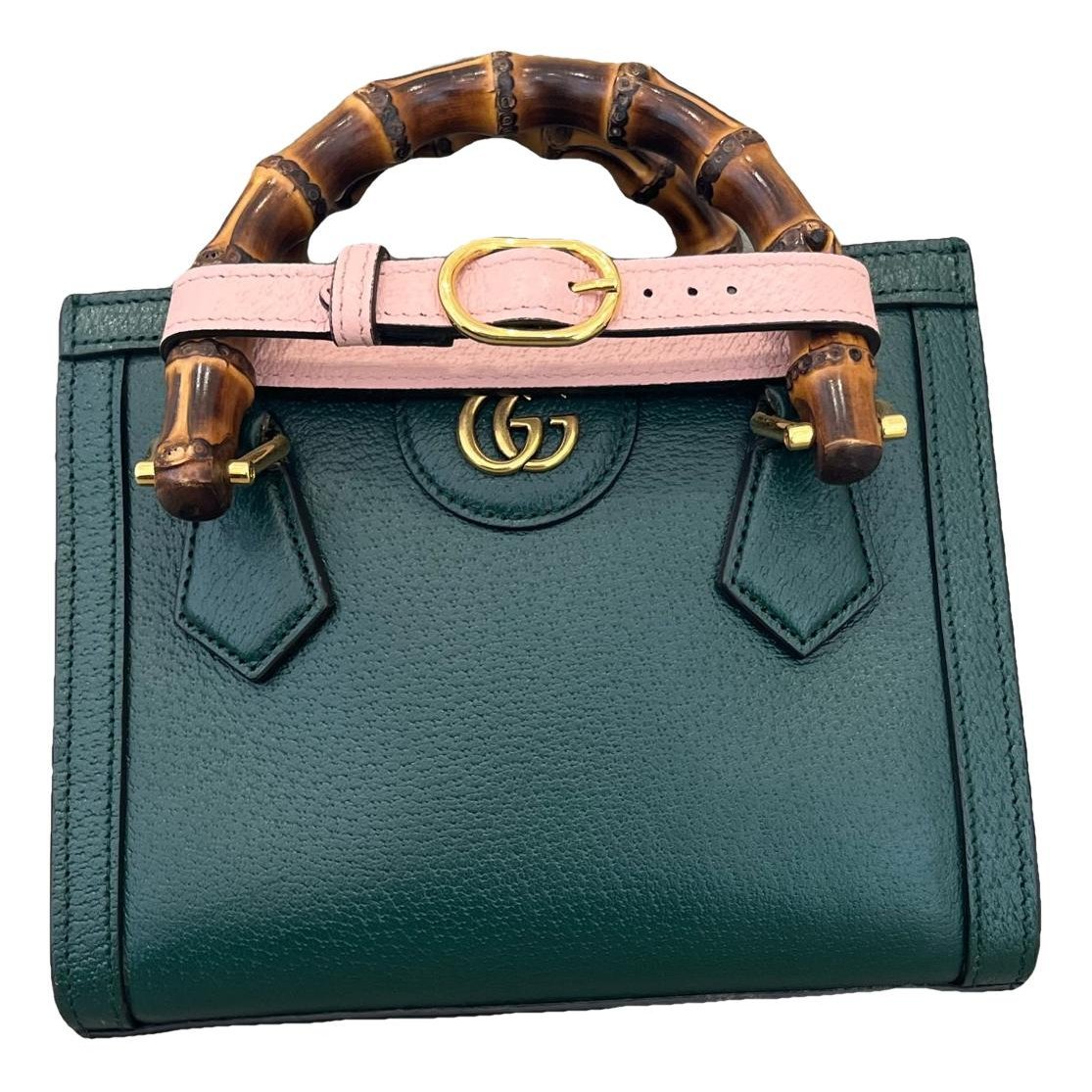 Diana Bamboo leather handbag