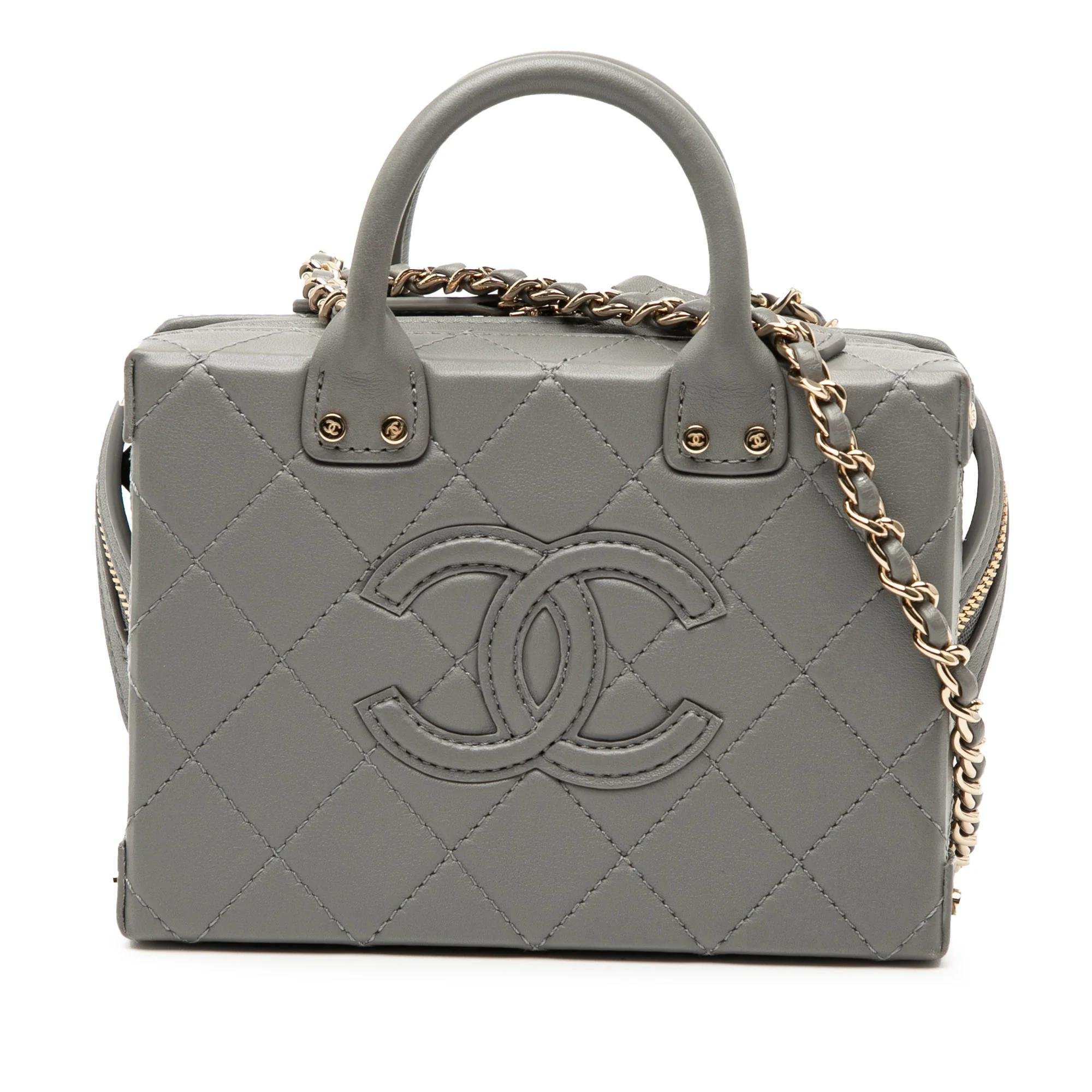 Vanity pony-style calfskin handbag