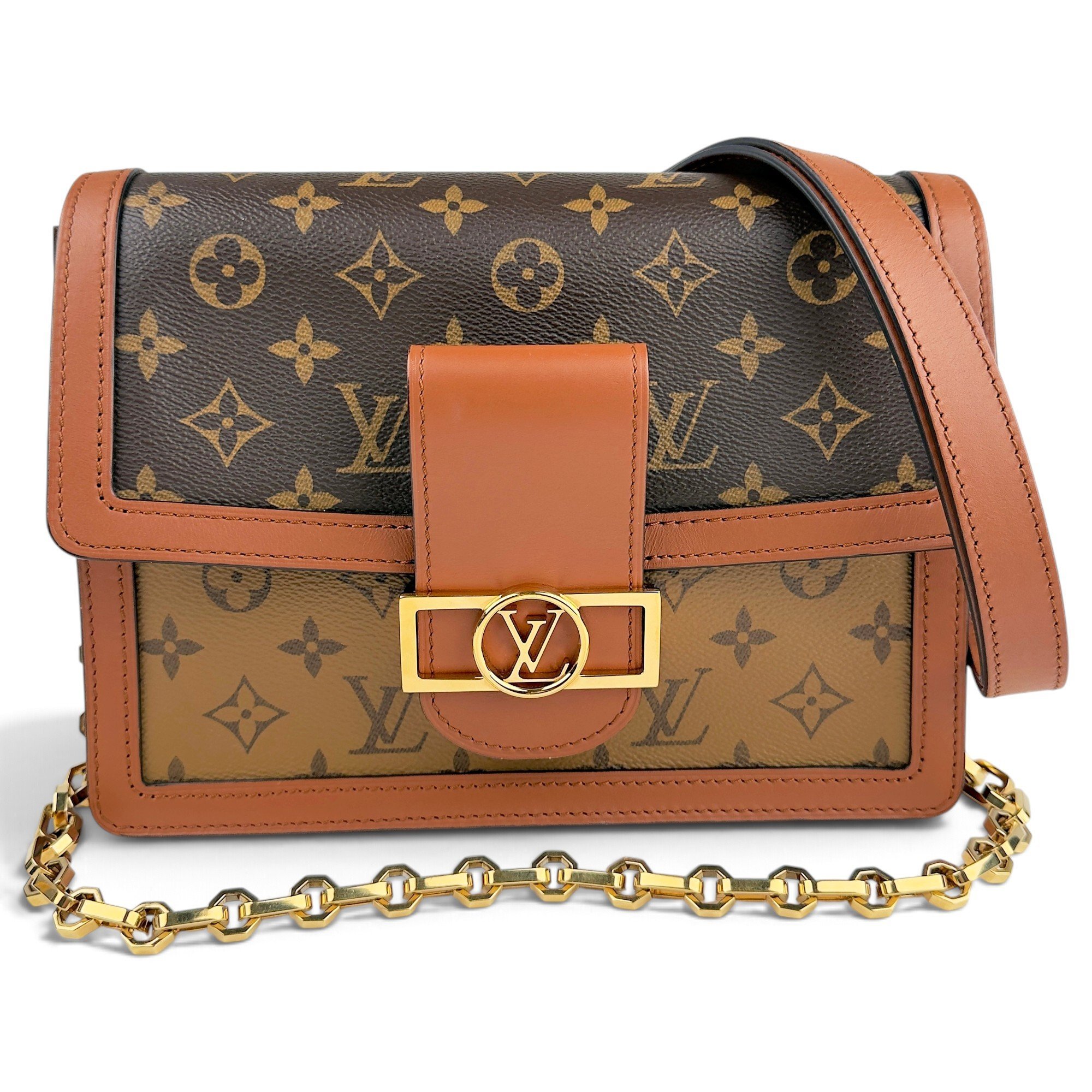 Dauphine leather crossbody bag