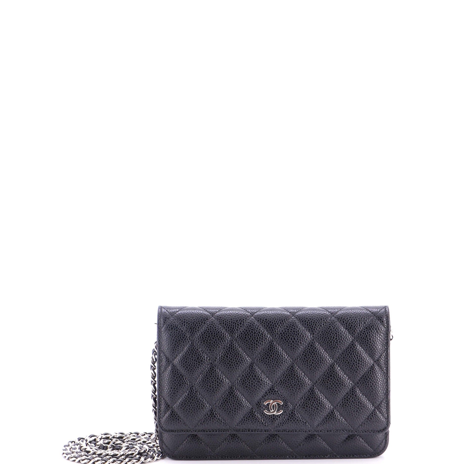 Wallet on Chain Quilted Caviar