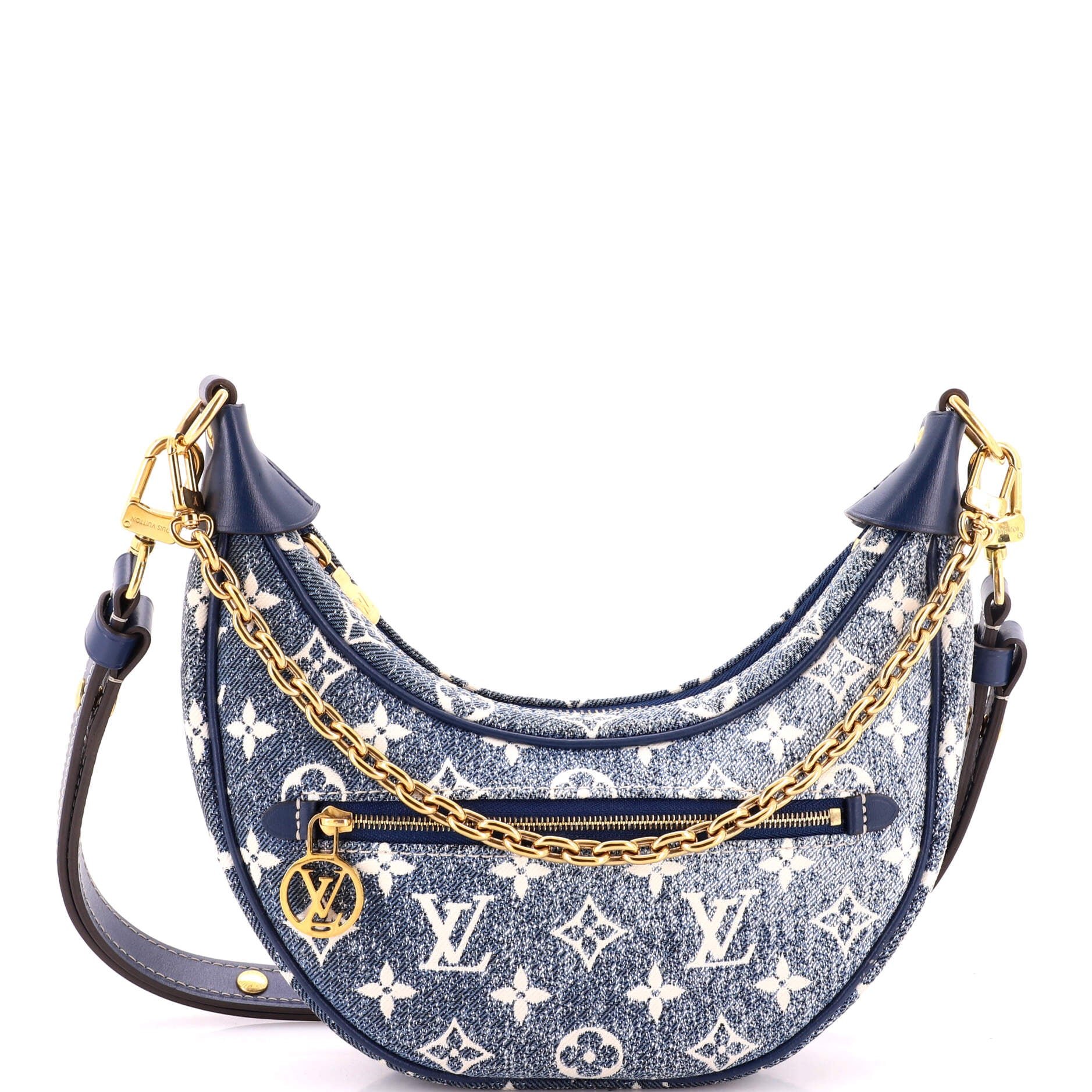 Loop Handbag Monogram Jacquard Denim