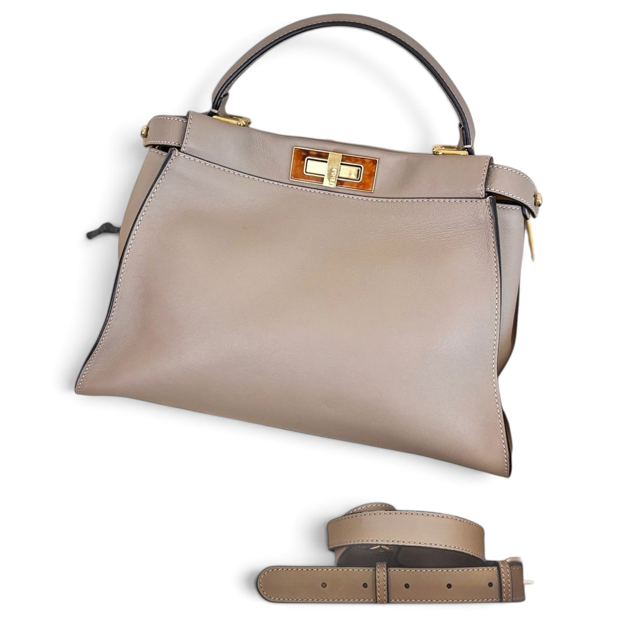 Peekaboo leather handbag