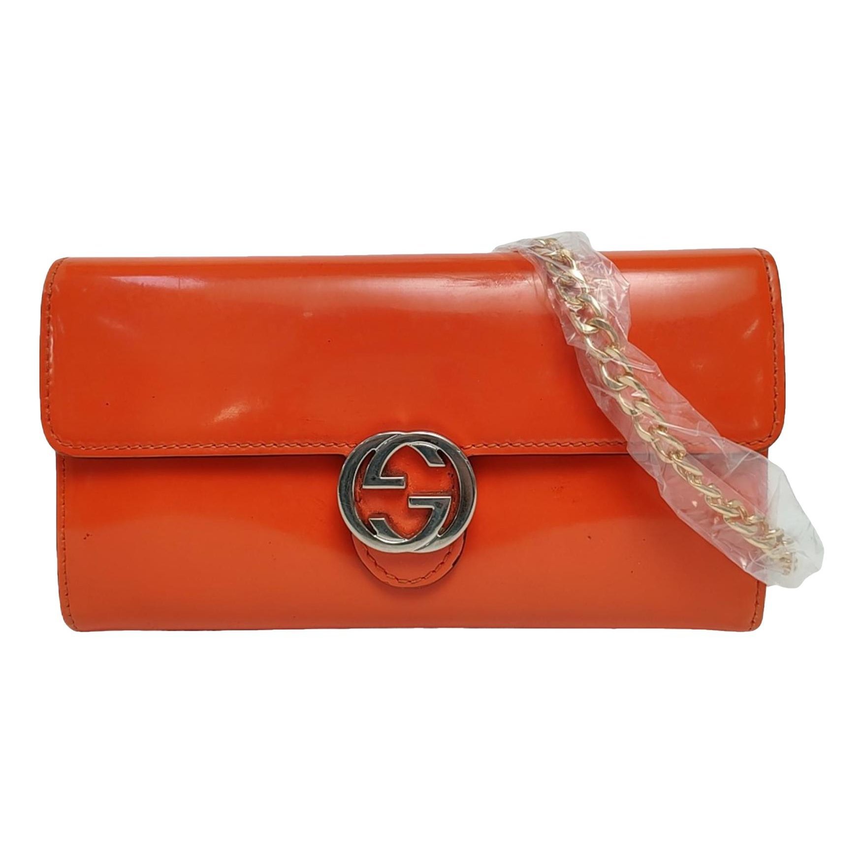 Interlocking leather handbag