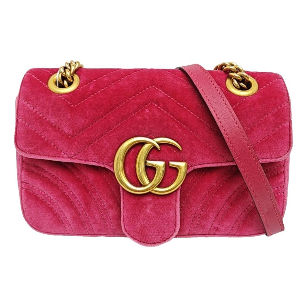 GG Marmont Flap velvet handbag