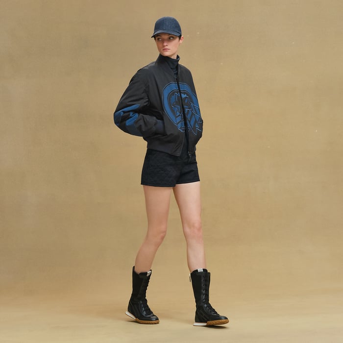 Bleu Noir Reversible Bomber Jacket
