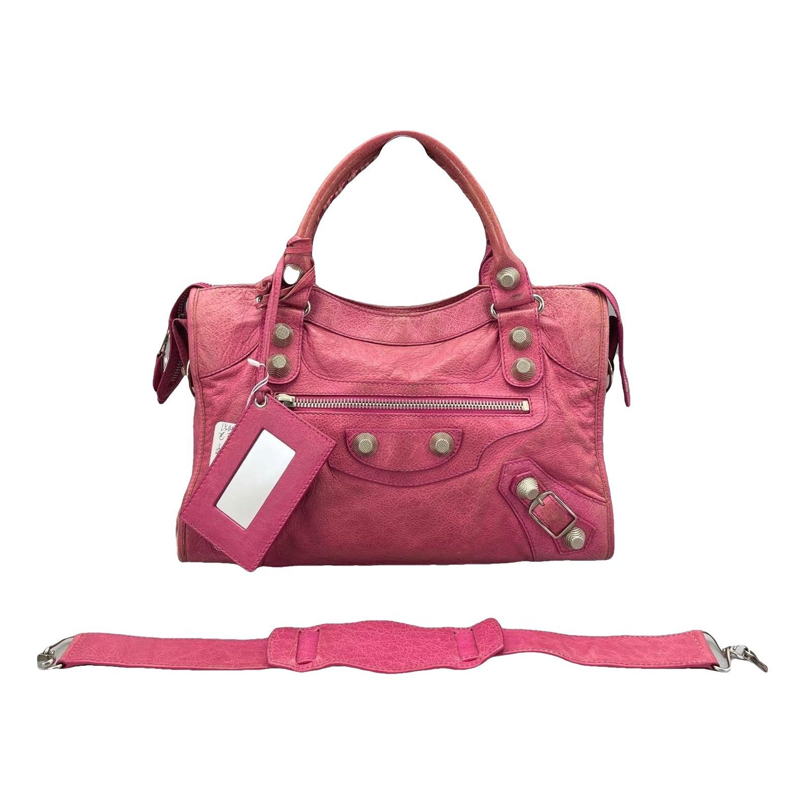 Classic Metalic leather handbag