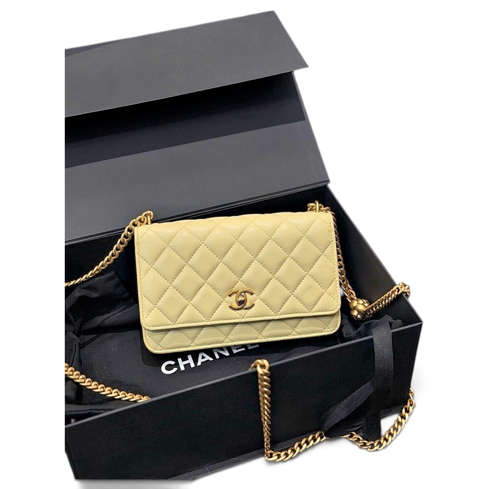 Wallet On Chain leather crossbody bag