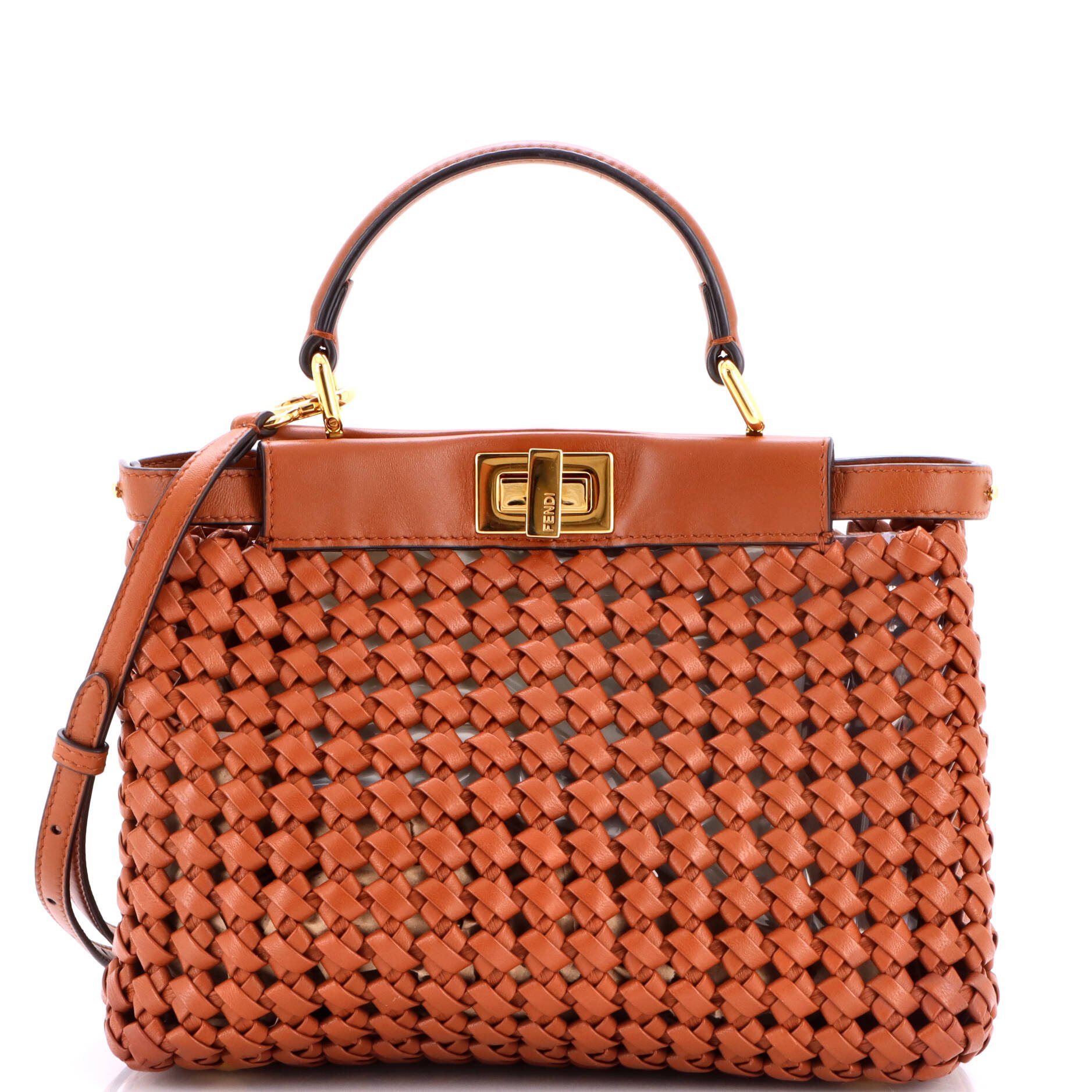 Peekaboo Bag Braided Leather Mini