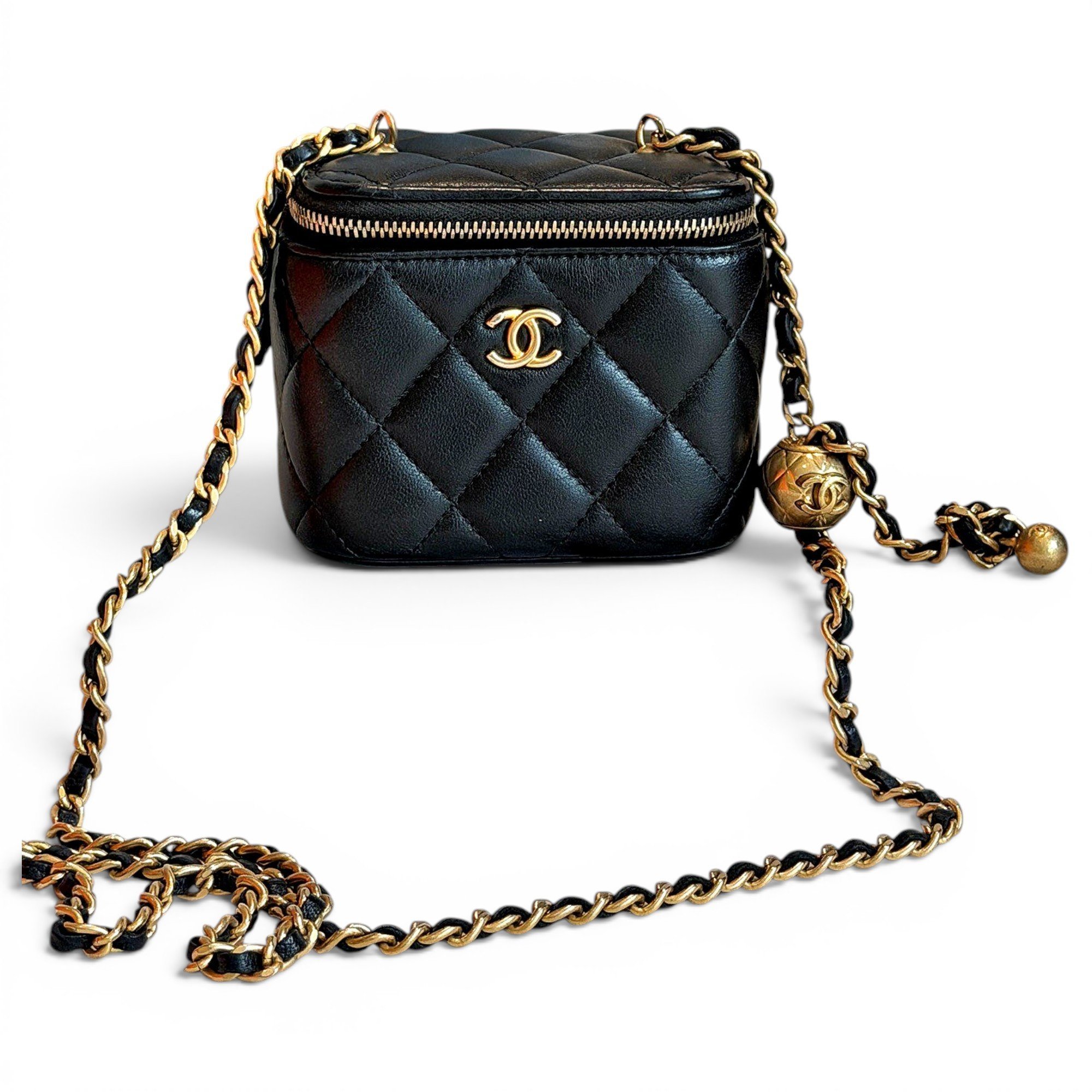 Trendy CC Vanity leather handbag