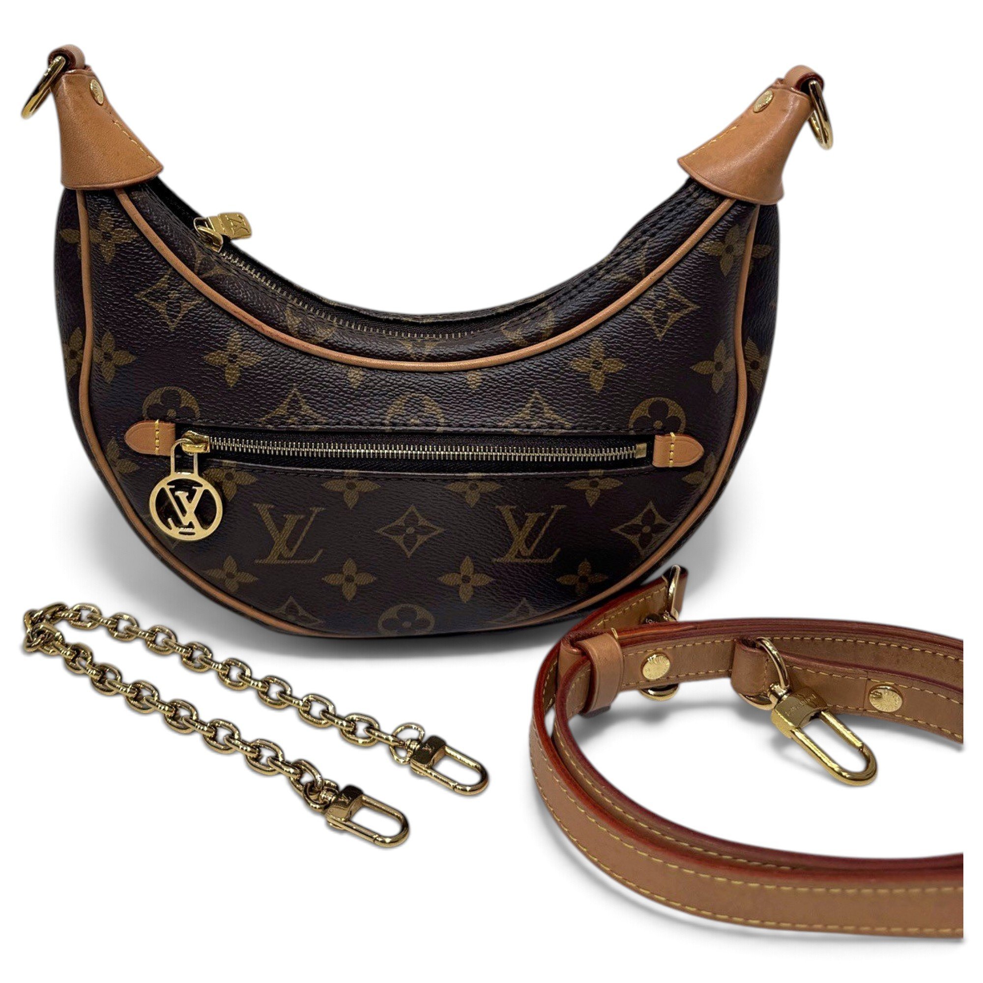 Loop leather handbag