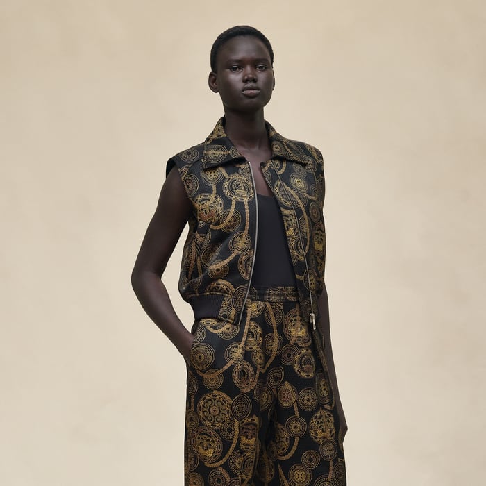 Noir "l'Enseigne Du Sellier" Sleeveless Trucker Jacket