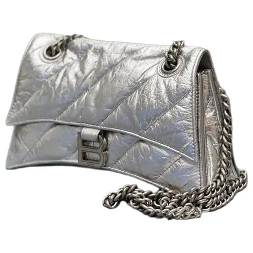 Crush leather handbag