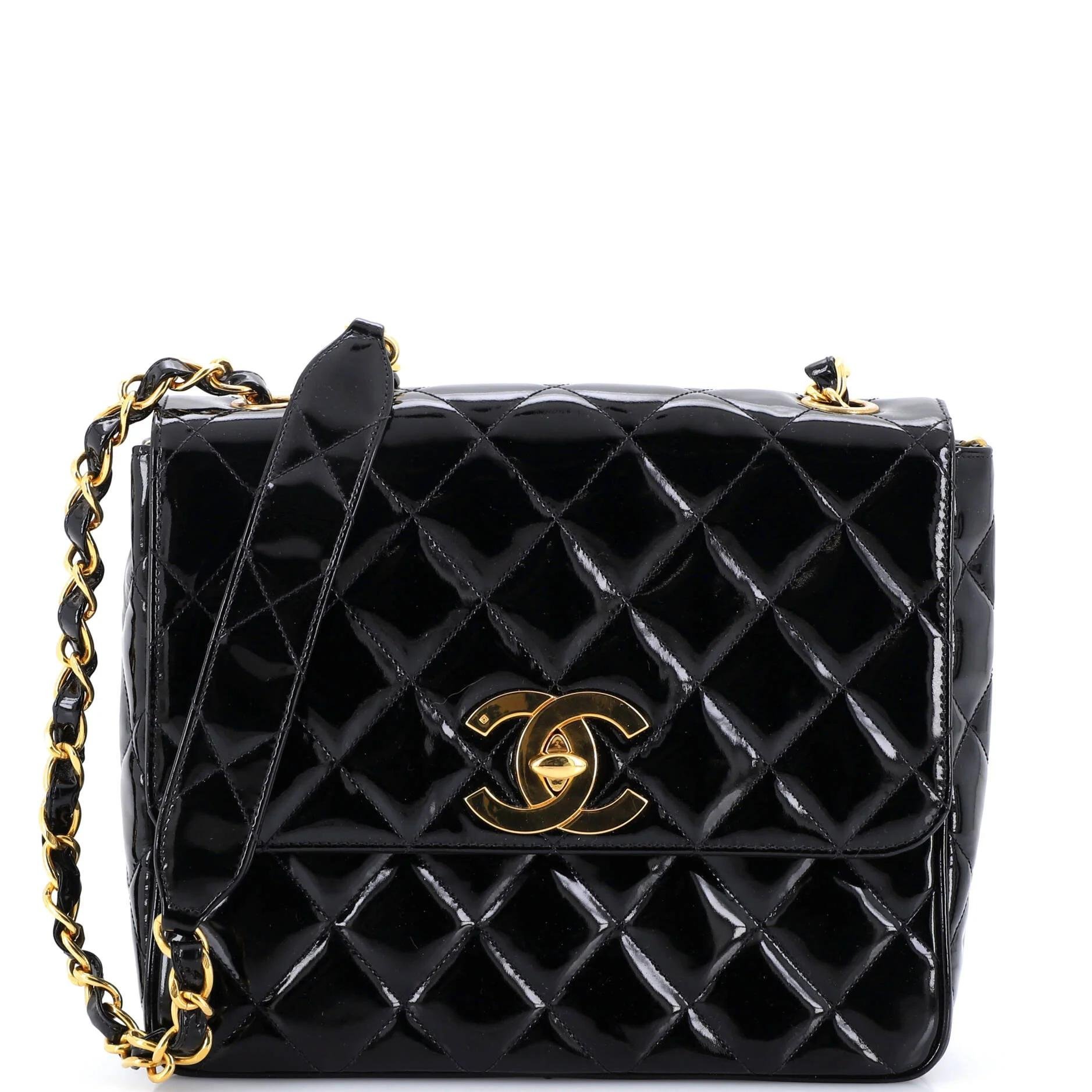 Patent leather handbag