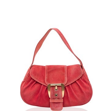 Celine Calfskin Hobo Red