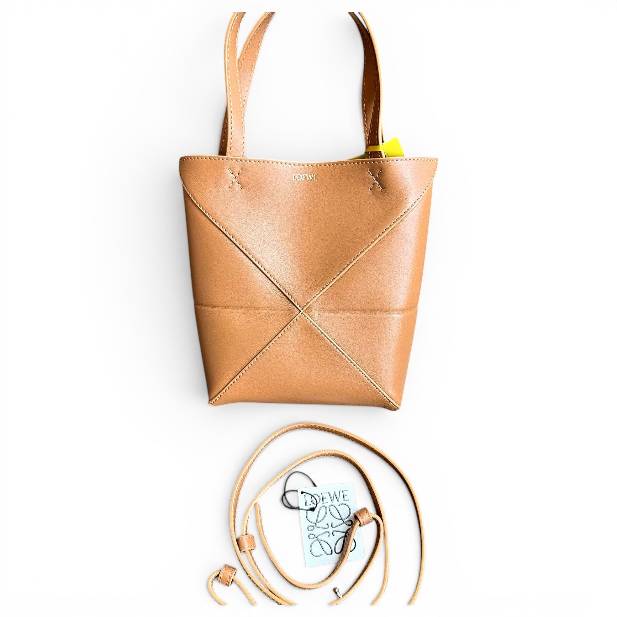 Puzzle Fold leather handbag