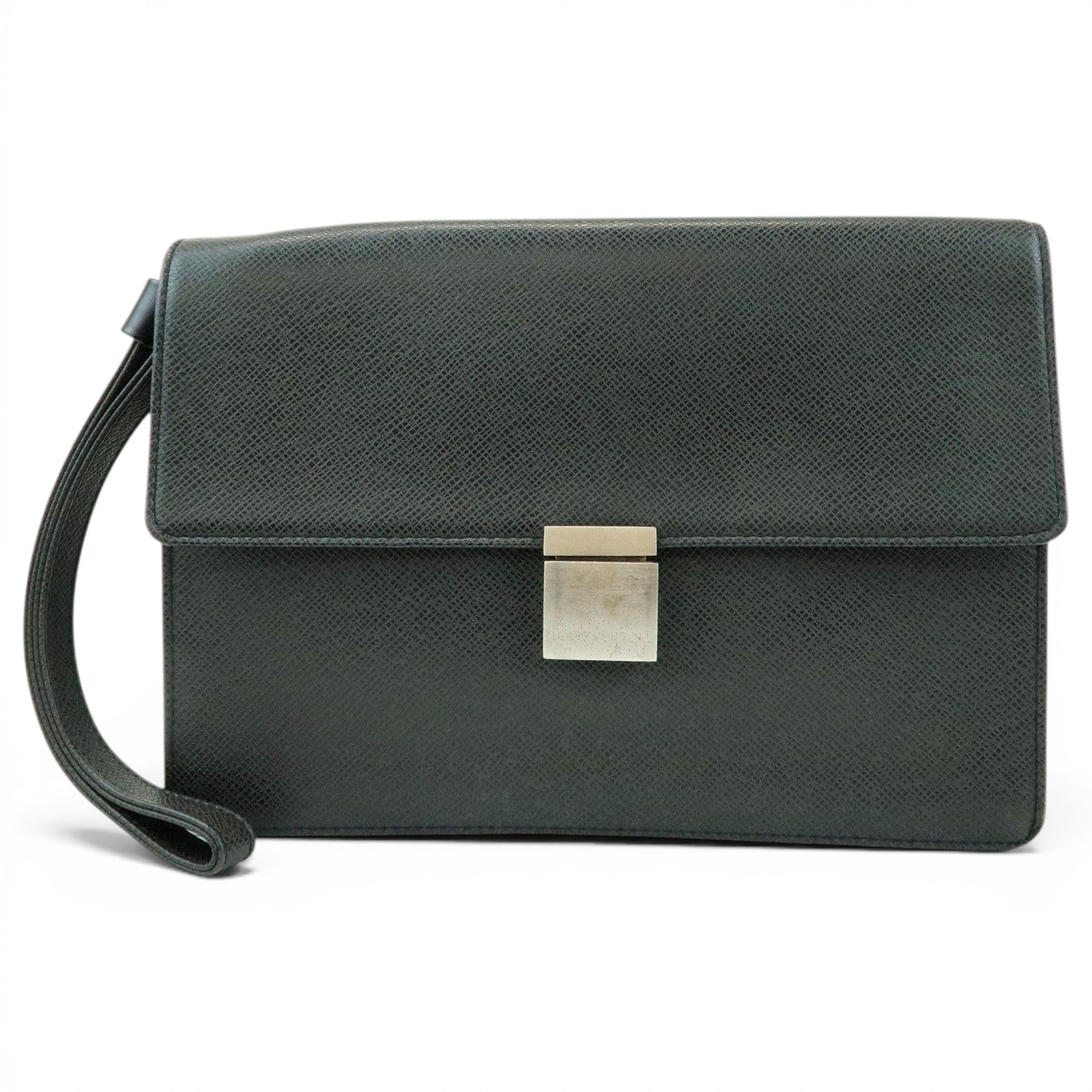 Leather clutch bag