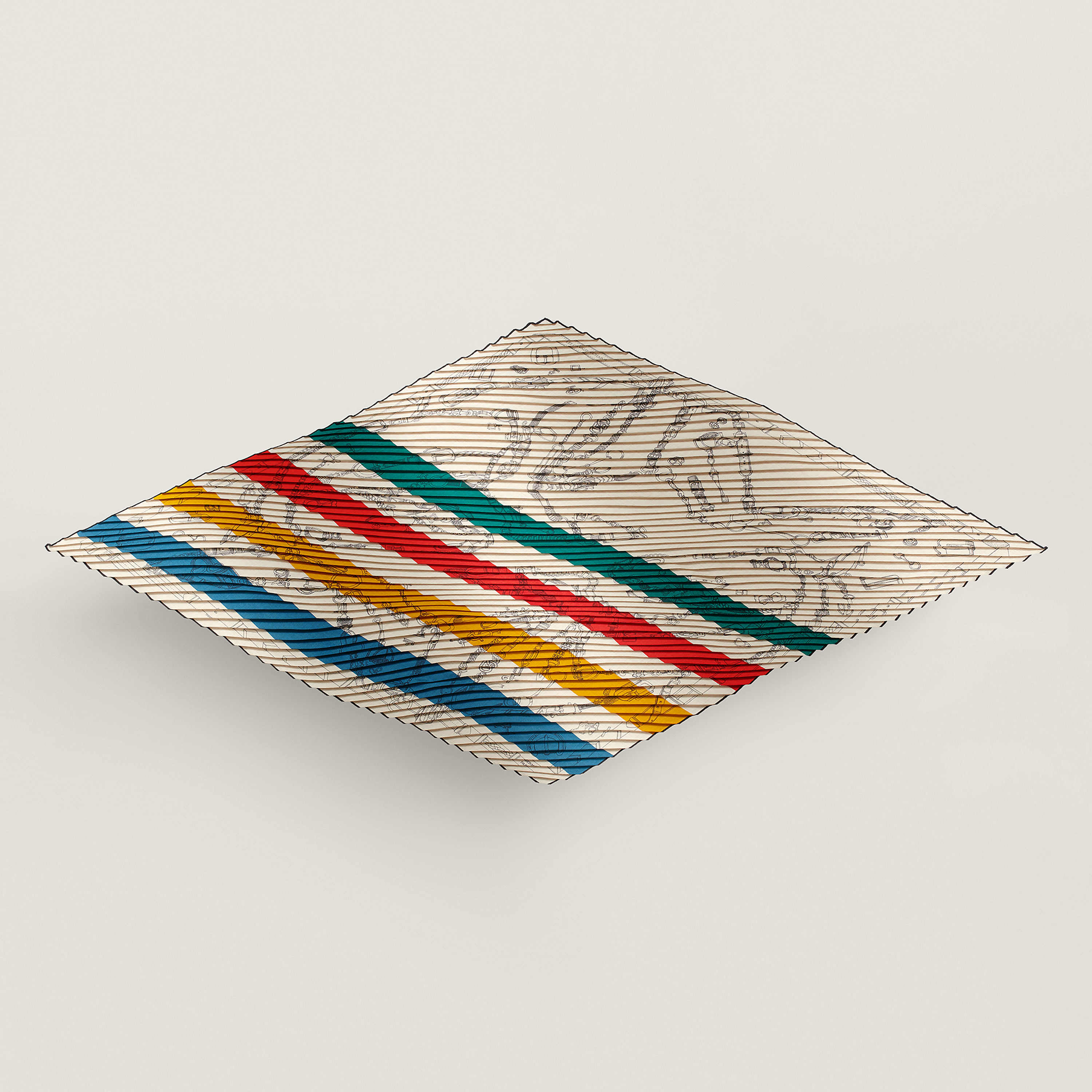 Chevaux Dechaines pleated shawl 140