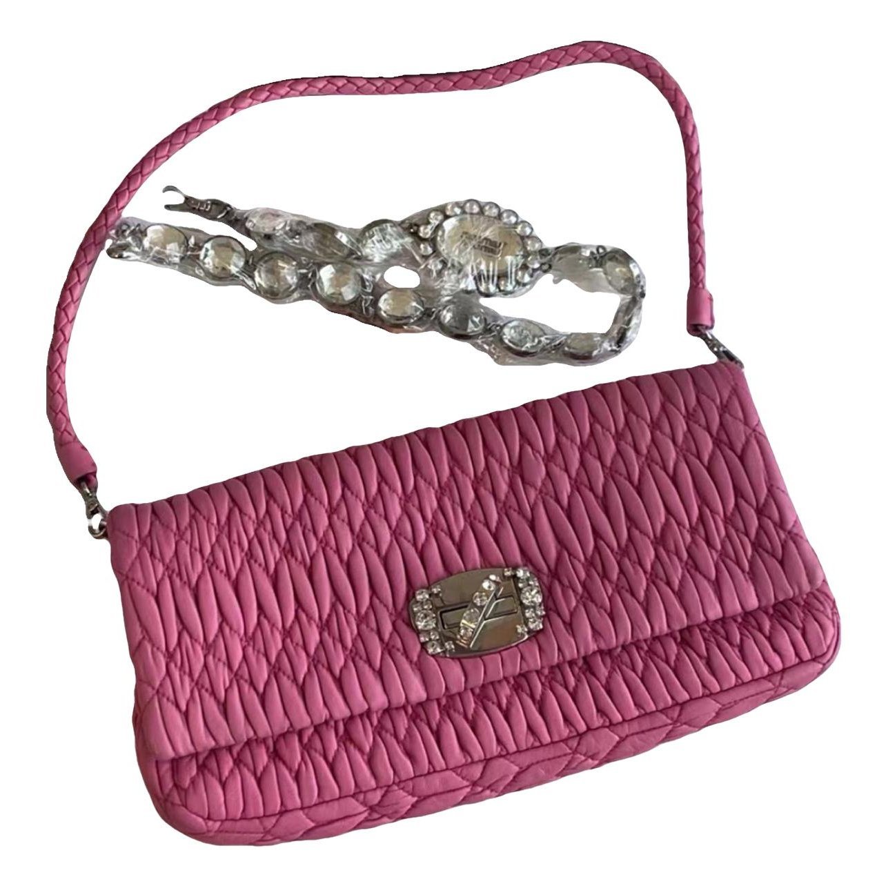 Miu Miu Miu Crystal leather crossbody bag