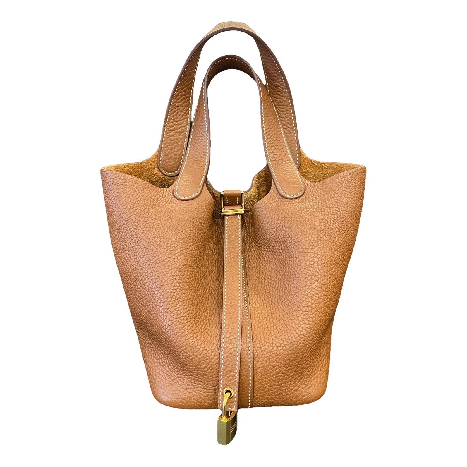 Picotin leather tote
