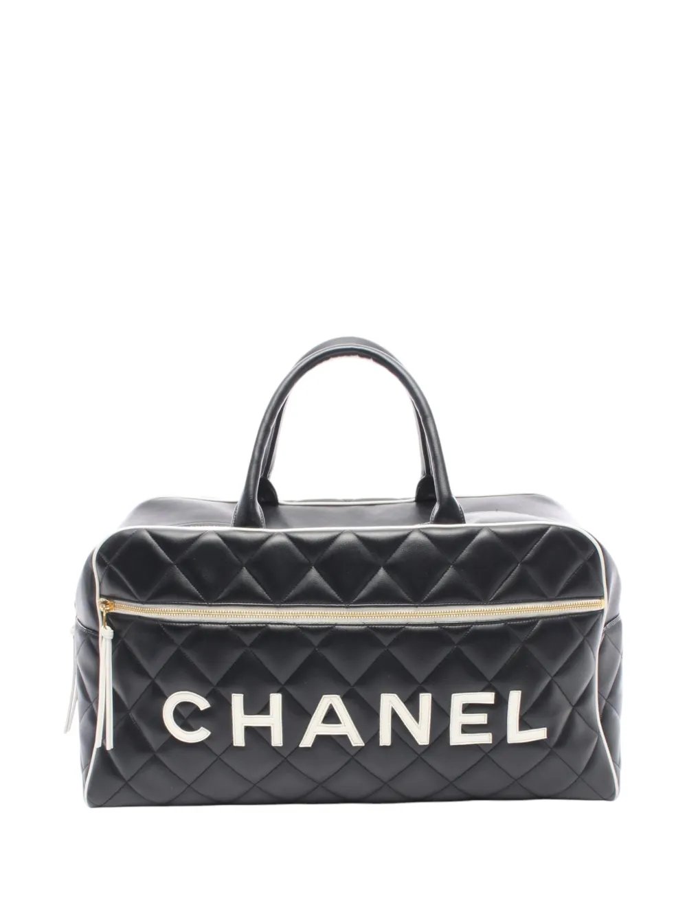 1994-1996 Quilted Calfskin Logo Bowler Weekend Bag travel bag
