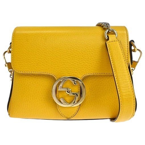 Interlocking leather handbag