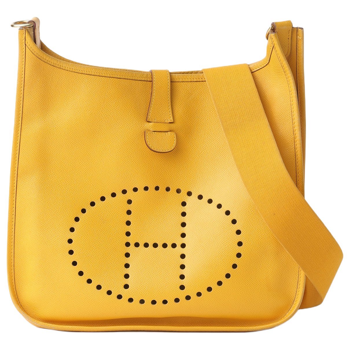 Hermes Evelyne Handbag Gold Epsom Leather 1994
