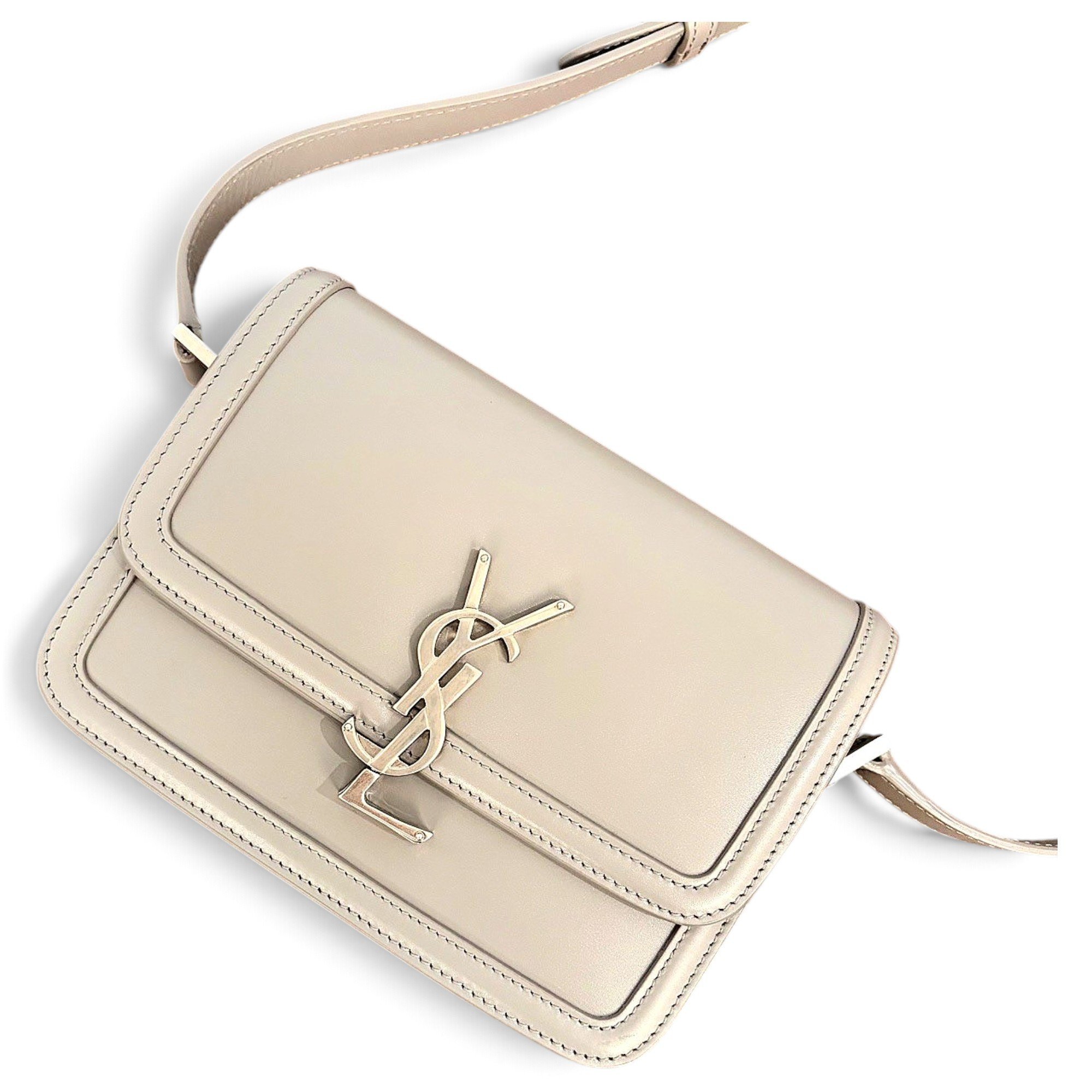 Solférino leather handbag