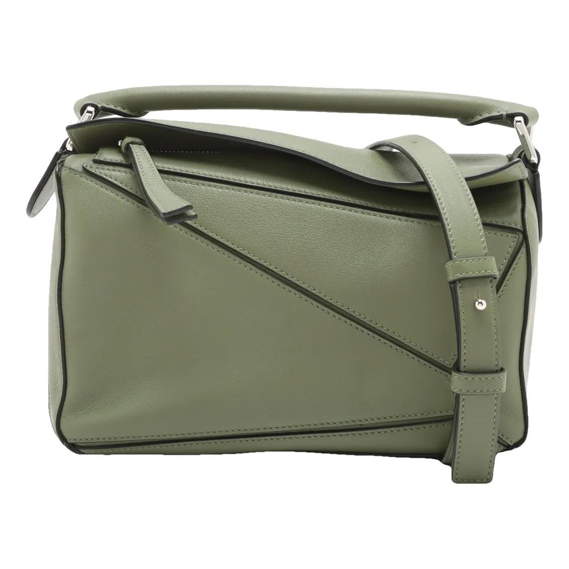 Puzzle leather handbag