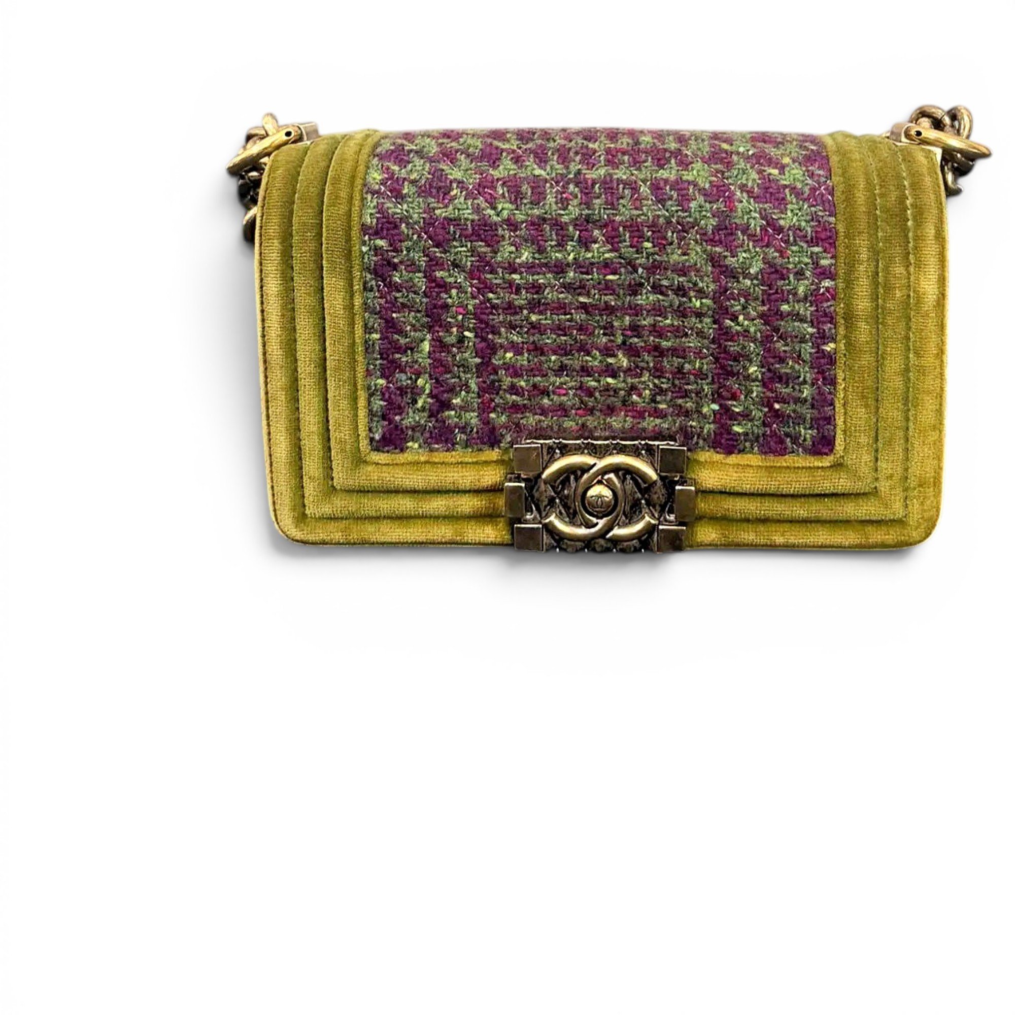 Boy velvet crossbody bag