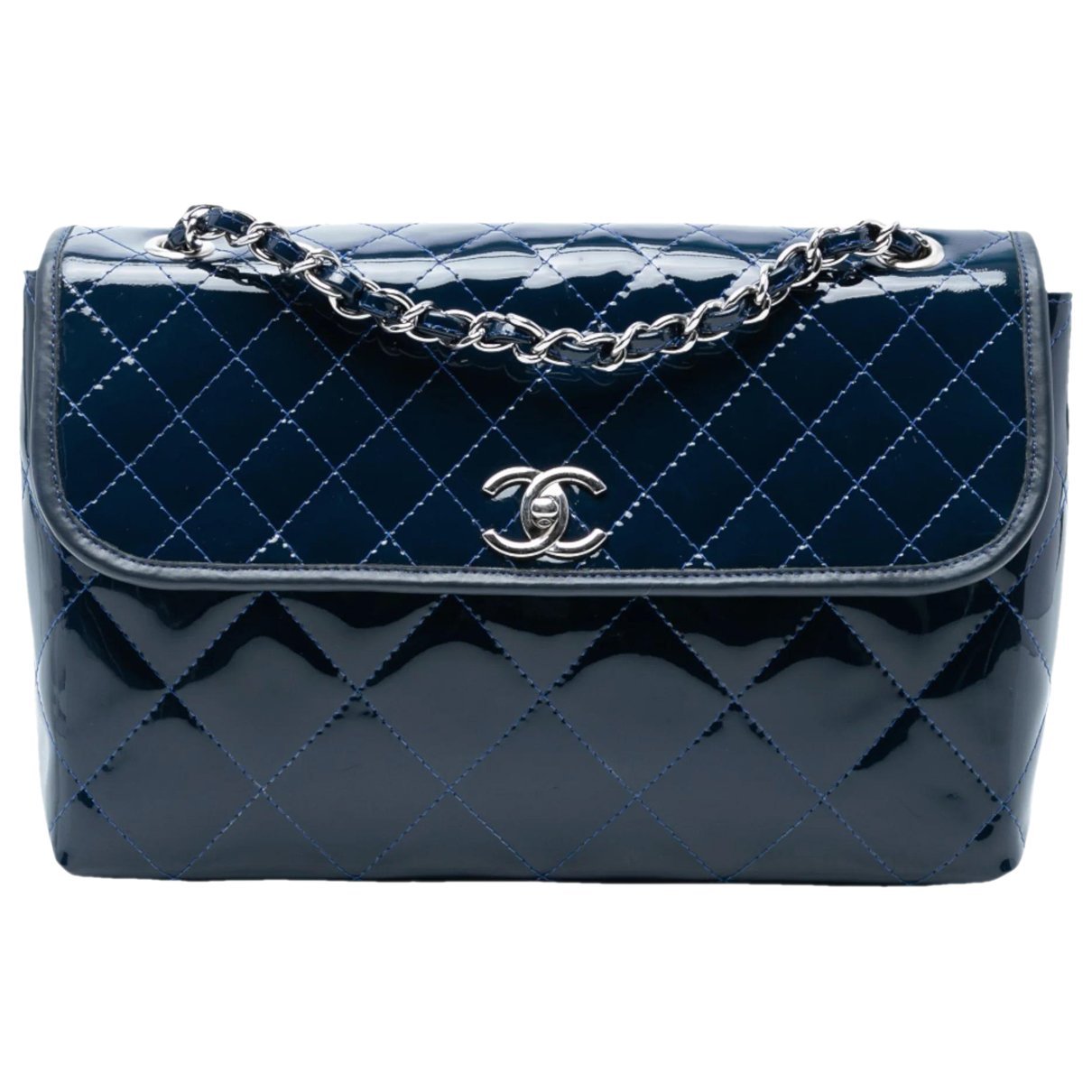 Patent leather handbag