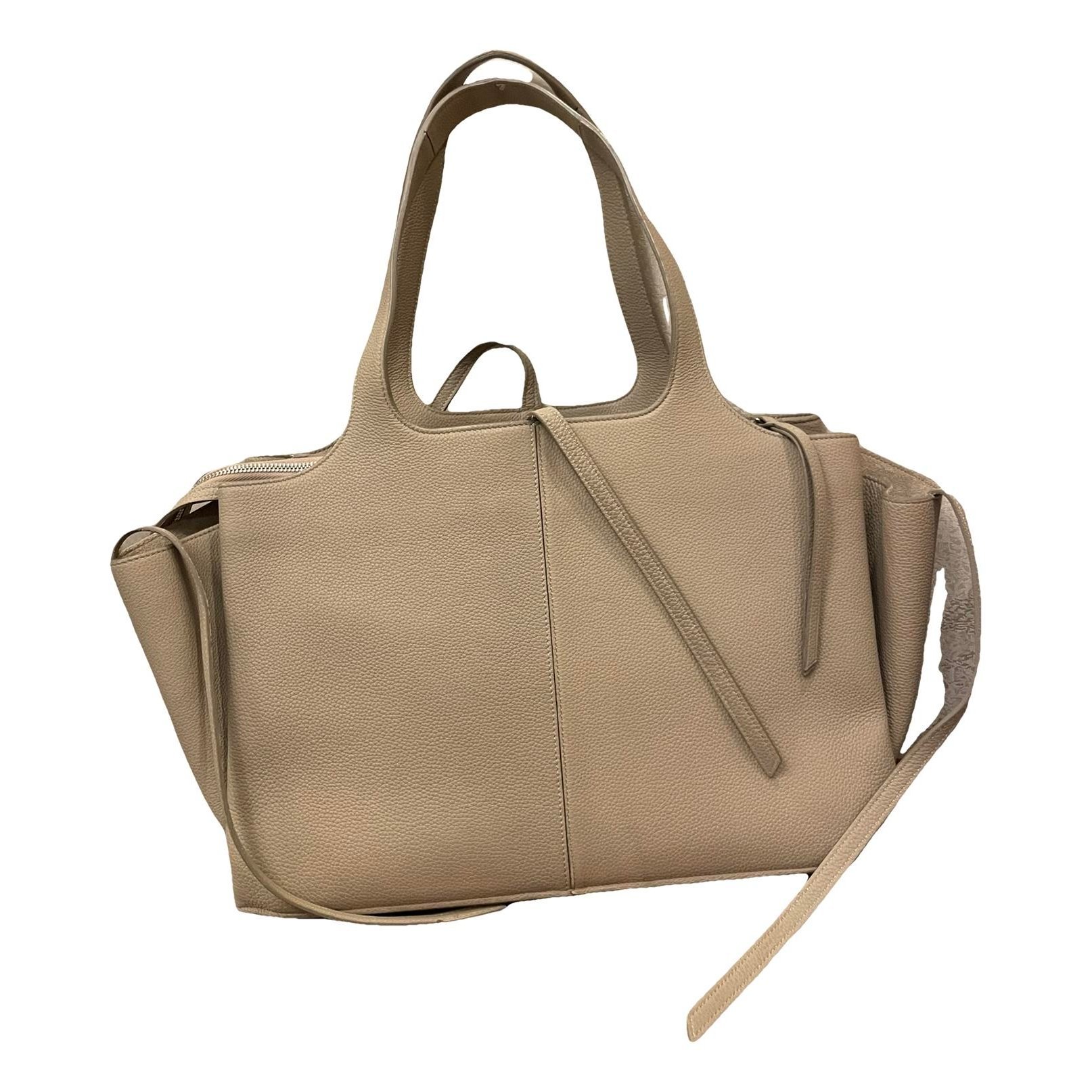 Tri-Fold leather tote