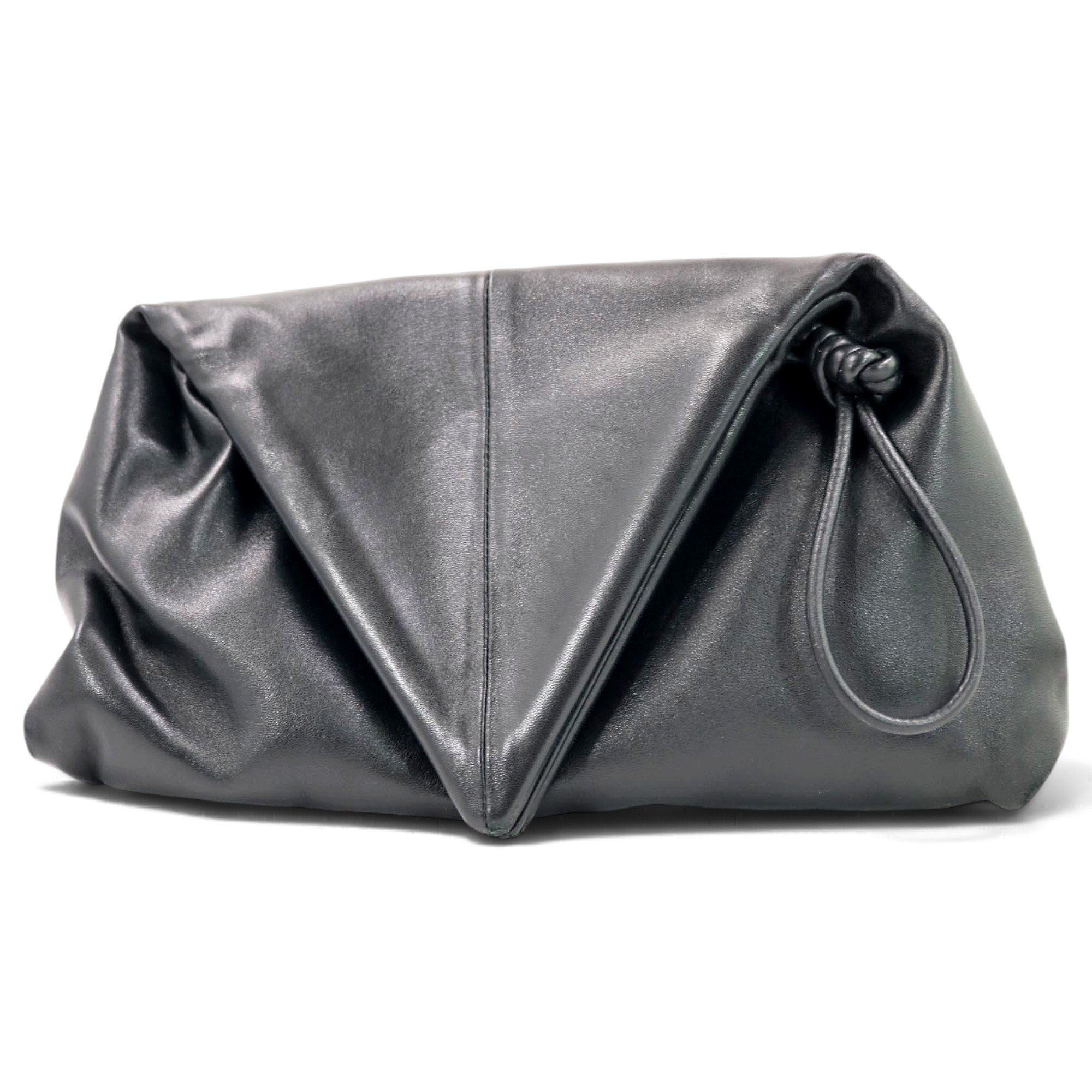 Pouch leather clutch bag