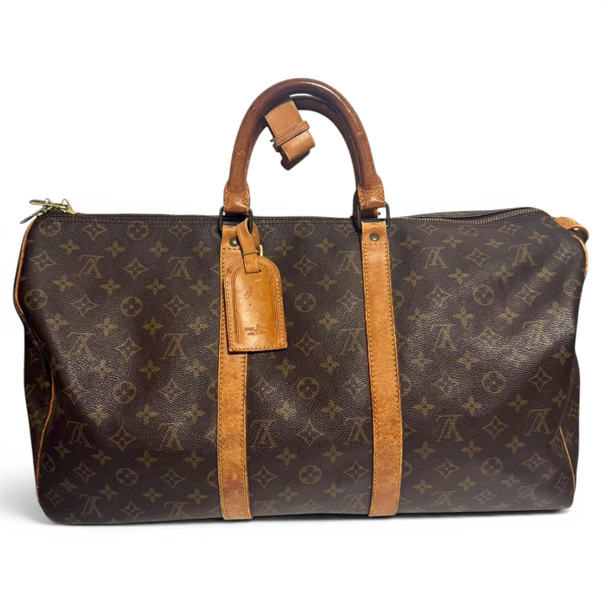 Keepall leather travel bag
