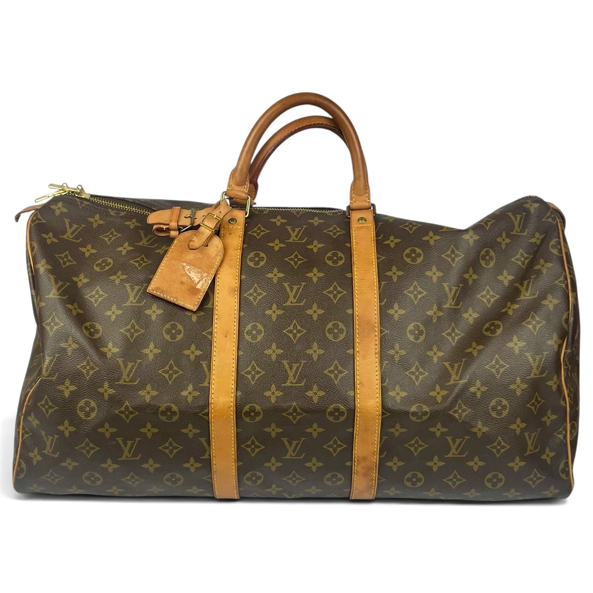 Keepall leather travel bag