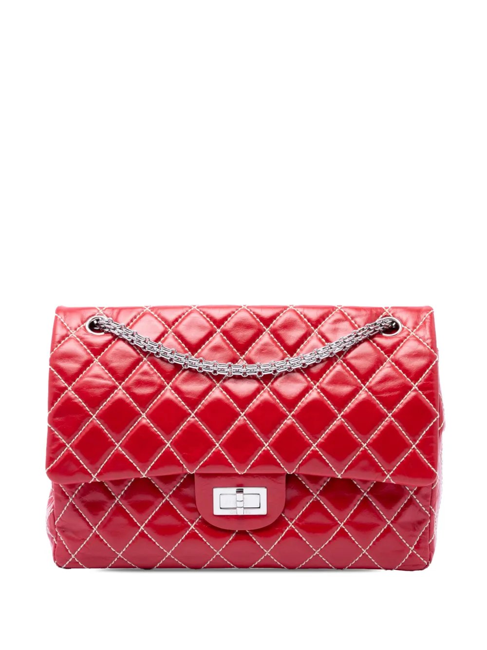 2008-2009 Quilted Glazed Calfskin Reissue 2.55 Surpique Double Flap 227 shoulder bag